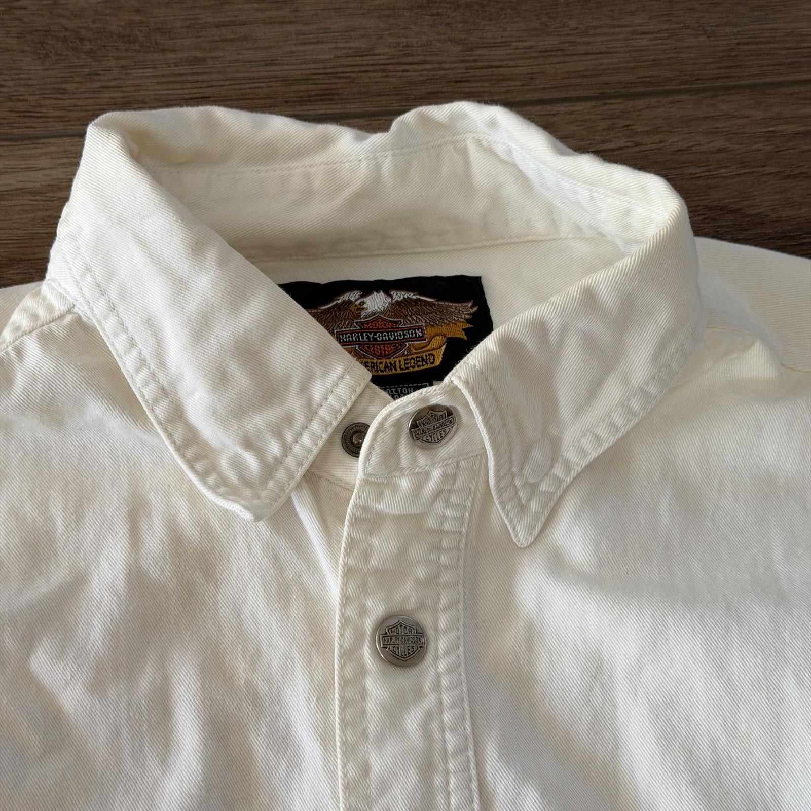 Harley Davidson Vintage Harley Davidson Biker Snap Shirt Y2K Size US L / EU 52-54 / 3 - 4 Thumbnail