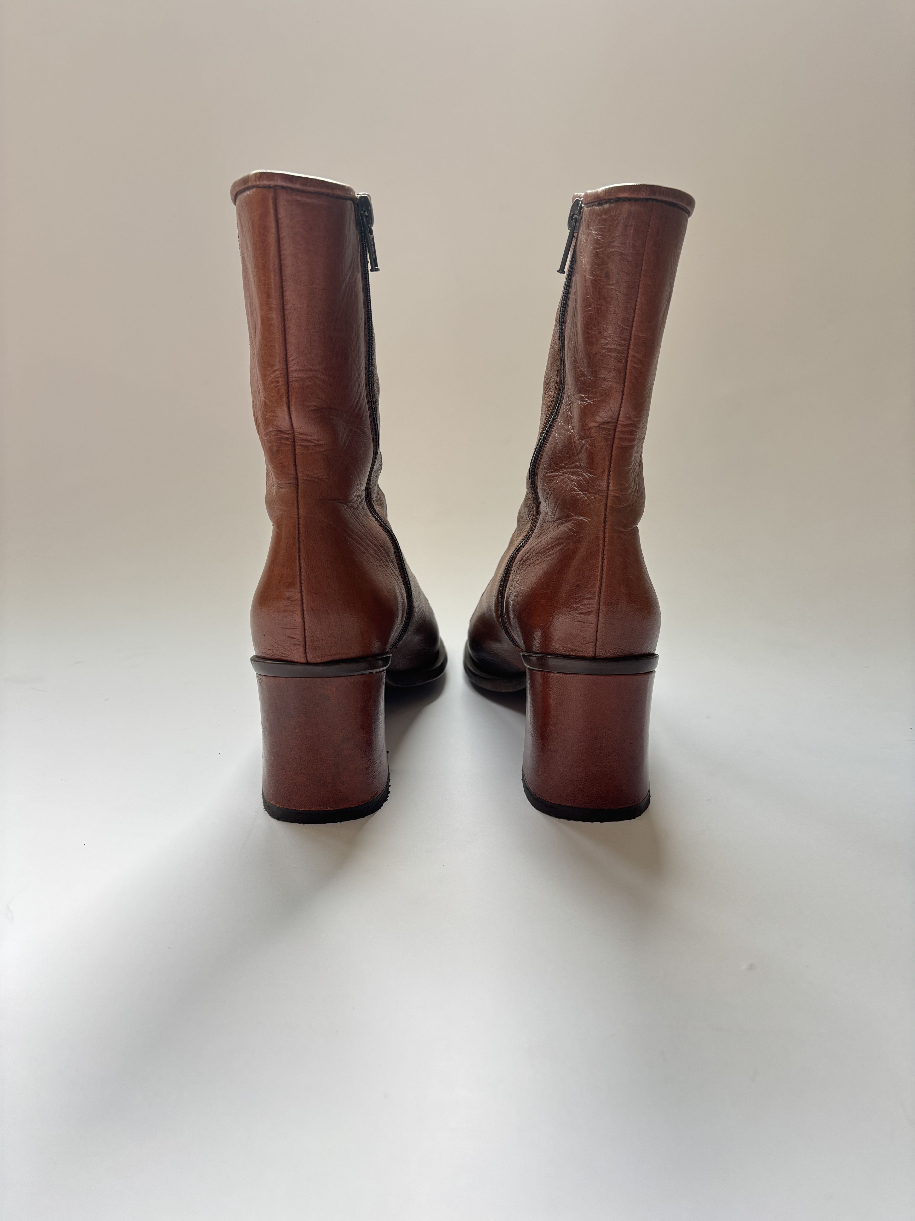 Miu Miu ⚡️QUICK SALE⚡️Miu Miu Brown Ankle Boots Size US 7.5 / IT 37.5 - 5 Thumbnail