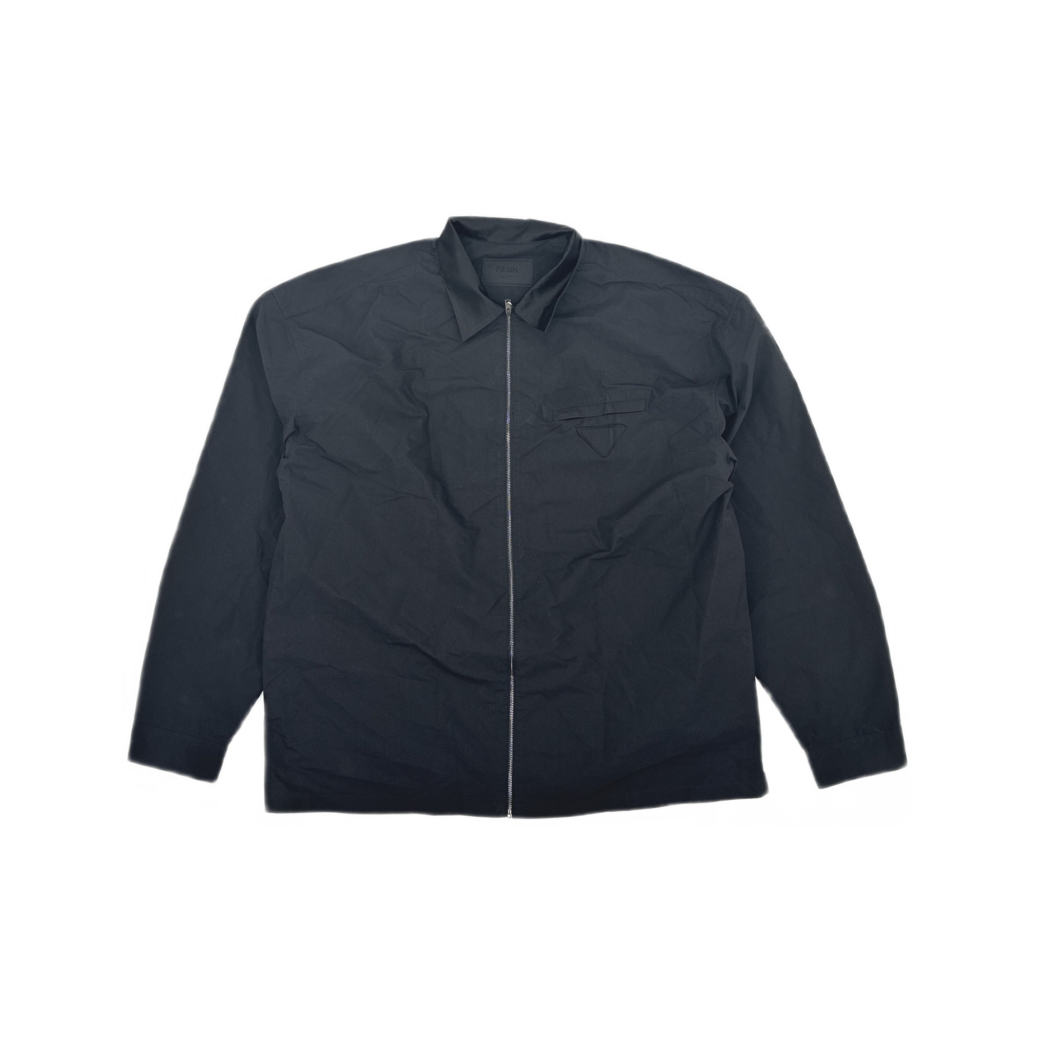 Prada Prada Zip Up Cotton Jacket Black Size XL Size US XL / EU 56 / 4 - 1 Thumbnail
