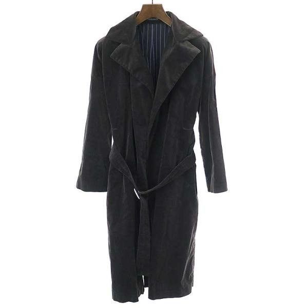 image of Archival Clothing x Yohji Yamamoto Y's Belted Moleskin Trench Coat in Brown, Women's (Size Medium)