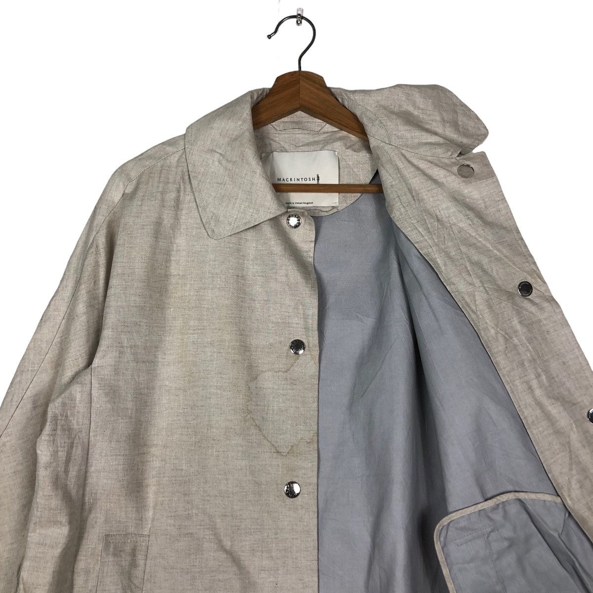 Mackintosh 🔥Rich Grey Long Jacket Fly Coats Jacket Mackintosh Made UK Size US M / EU 48-50 / 2 - 12 Thumbnail