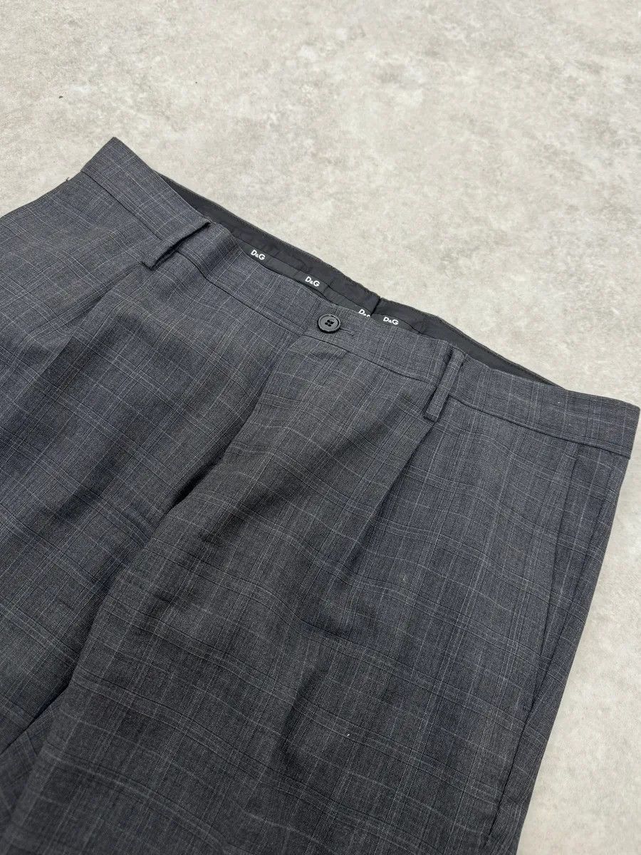 Dolce & Gabbana 2000s Dolce & Gabbana Grey Wool Checkered Classy Tailored Pants Size US 34 / EU 50 - 6 Thumbnail