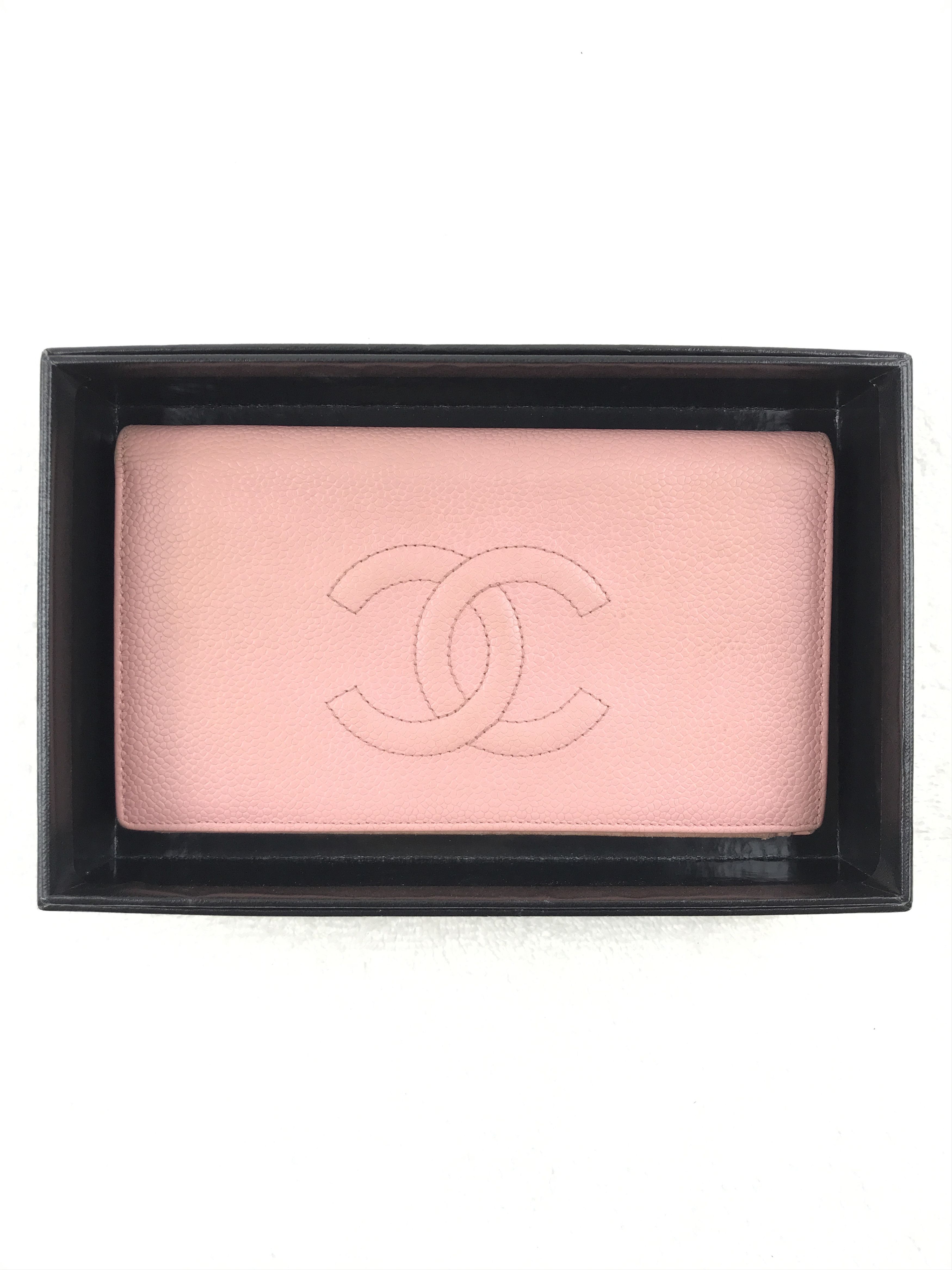 Chanel Vintage Chanel Pink CC Logo Caviar Leather Wallet With Box Size ONE SIZE - 3 Thumbnail