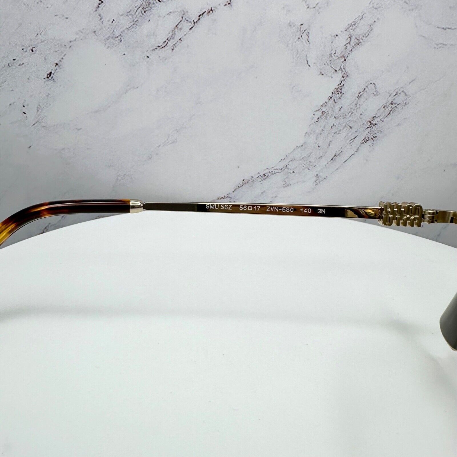 Miu Miu New MIU MIU Runway Hexagon Gold Metal Sunglasses Logo Size ONE SIZE - 8 Thumbnail