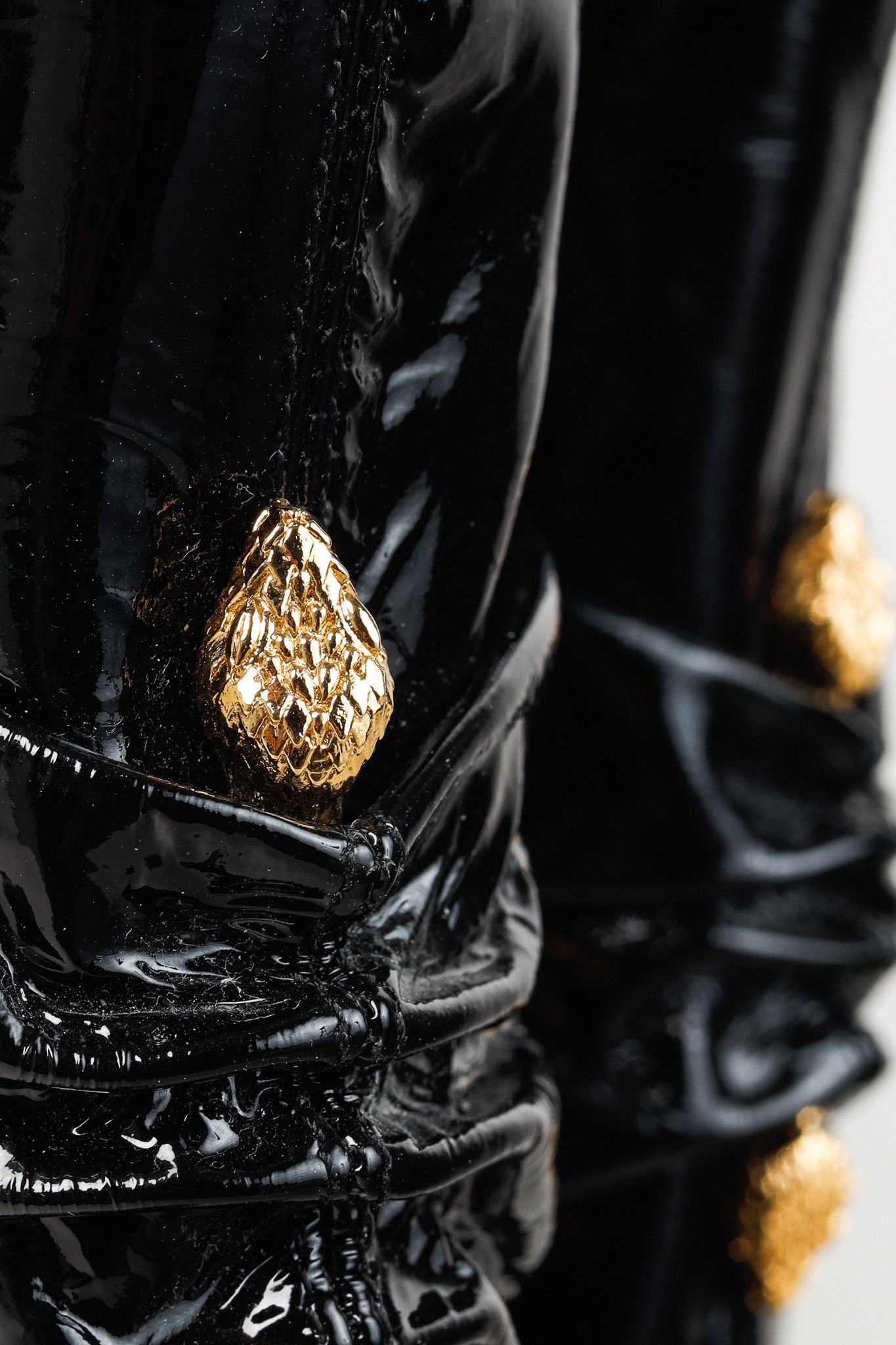 Roberto Cavalli Roberto Cavalli Patent Leather Snake-Heads Stiletto Boot Size US 9.5 / IT 39.5 - 6 Thumbnail