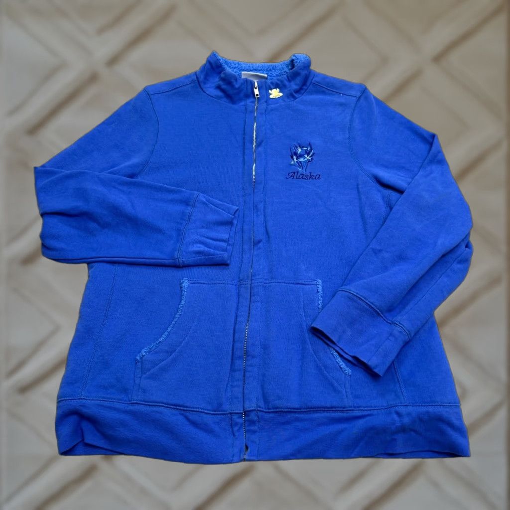Vintage Princess Cruises Sweatshirt Full Zip Womens XXL Blue Casual Lounge Travel Activewear Zip Size L / US 10 / IT 46 - 1 Thumbnail