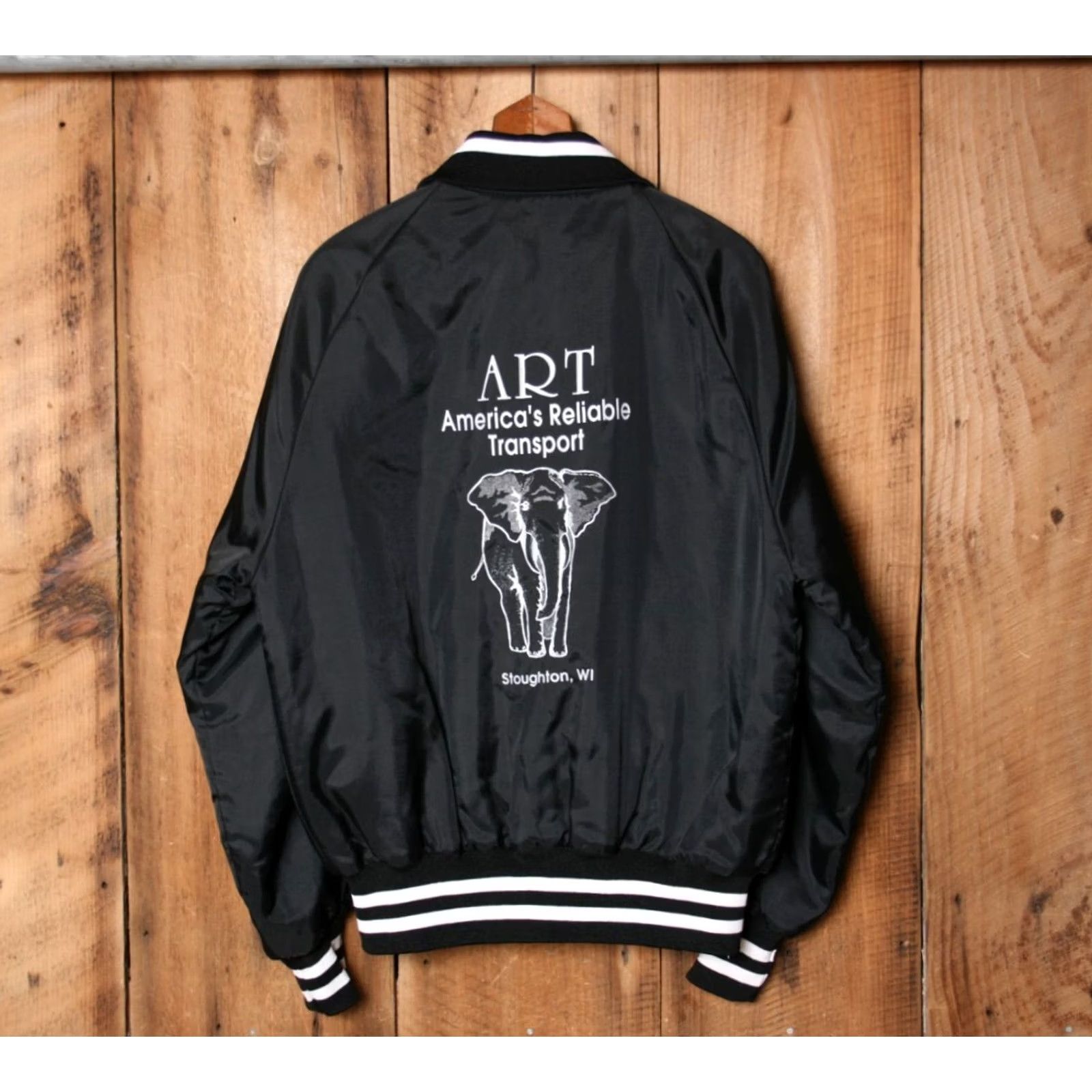 Holloway VINTAGE Holloway Barb Embroidered Name ART Quilt Lined Bomber Jacket Sz. M Jacket Unisex Adults XS? Size US M / EU 48-50 / 2 - 5 Thumbnail