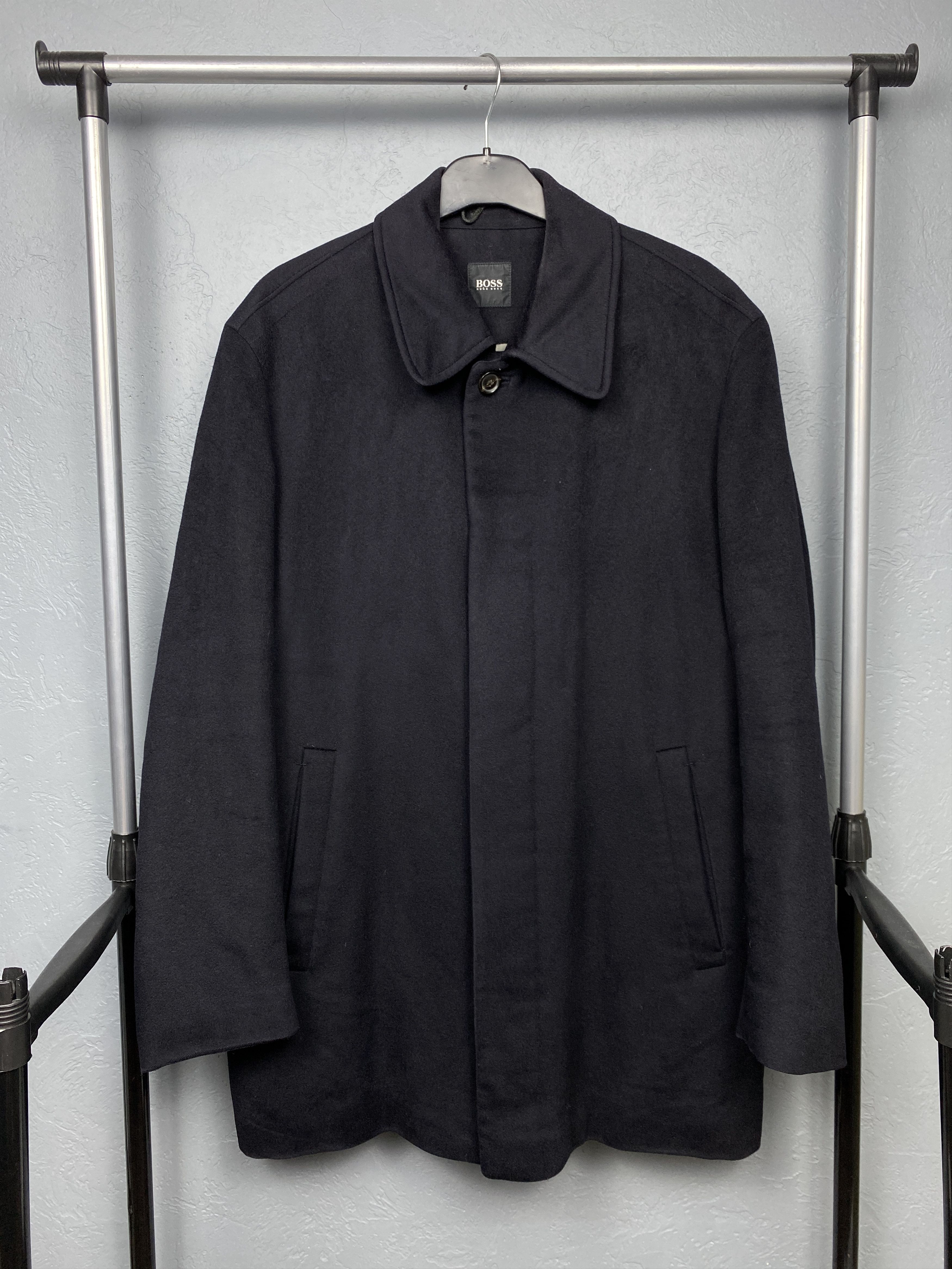 Hugo Boss Hugo Boss Vintage Mens Wool Coat Jacket Size US L / EU 52-54 / 3 - 1 Thumbnail