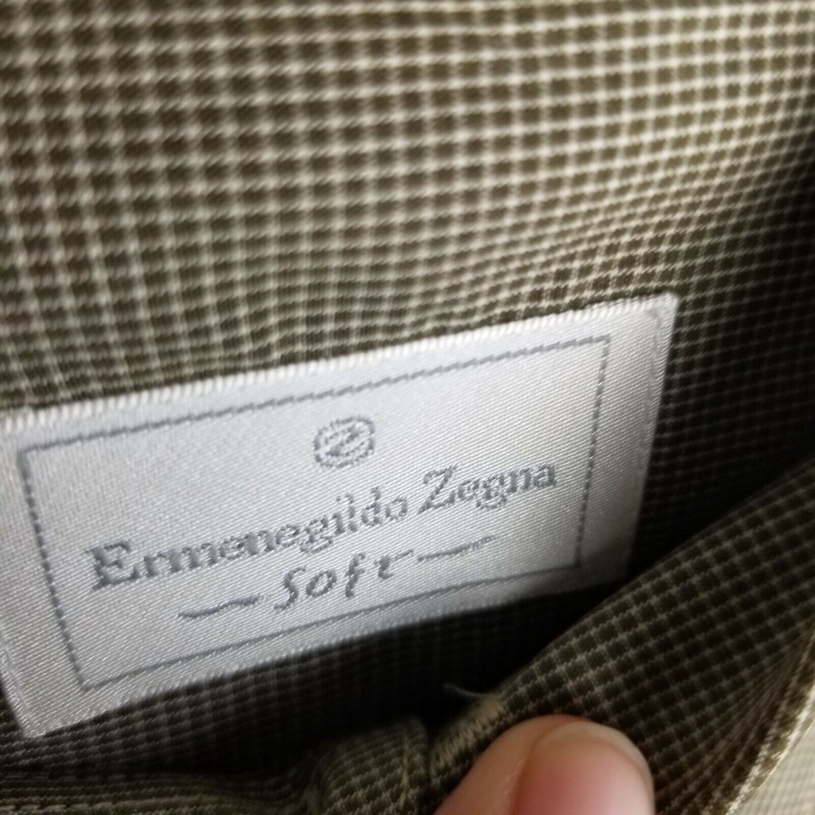 Ermenegildo Zegna Ermenegildo Zegna Soft Gingham Dress Shirt Size 38 Boardroom Size US L / EU 52-54 / 3 - 6 Thumbnail