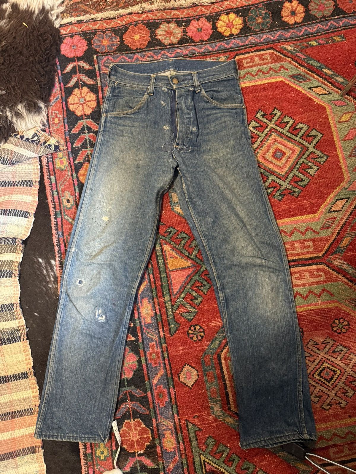 Vintage 1950s saddle king 5 pocket jeans Size US 29 - 1 Thumbnail