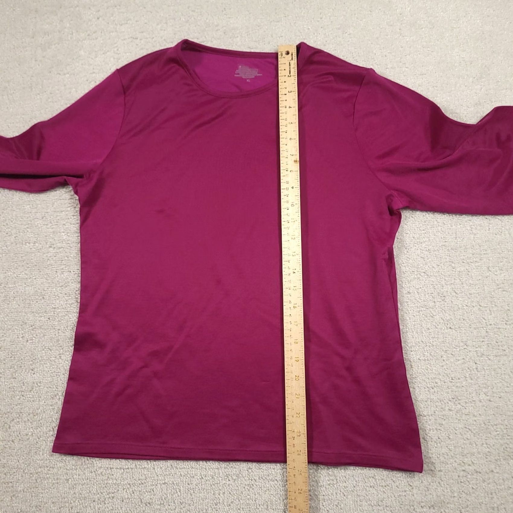Vintage Chill Chasers CuddlDuds Purple Stretch Long Sleeve Crew Neck Top XL WomensCrewneck Shirt Long Sleeve Pullover Casual Size XL / US 12-14 / IT 48-50 - 5 Thumbnail