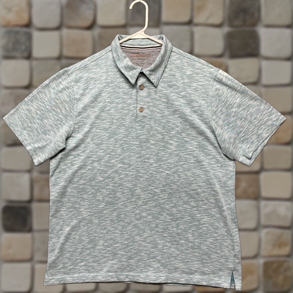 Weatherproof Weatherproof Polo Shirt Mens Pullover Short Sleeve Heather Green L Size US L / EU 52-54 / 3 - 1 Thumbnail