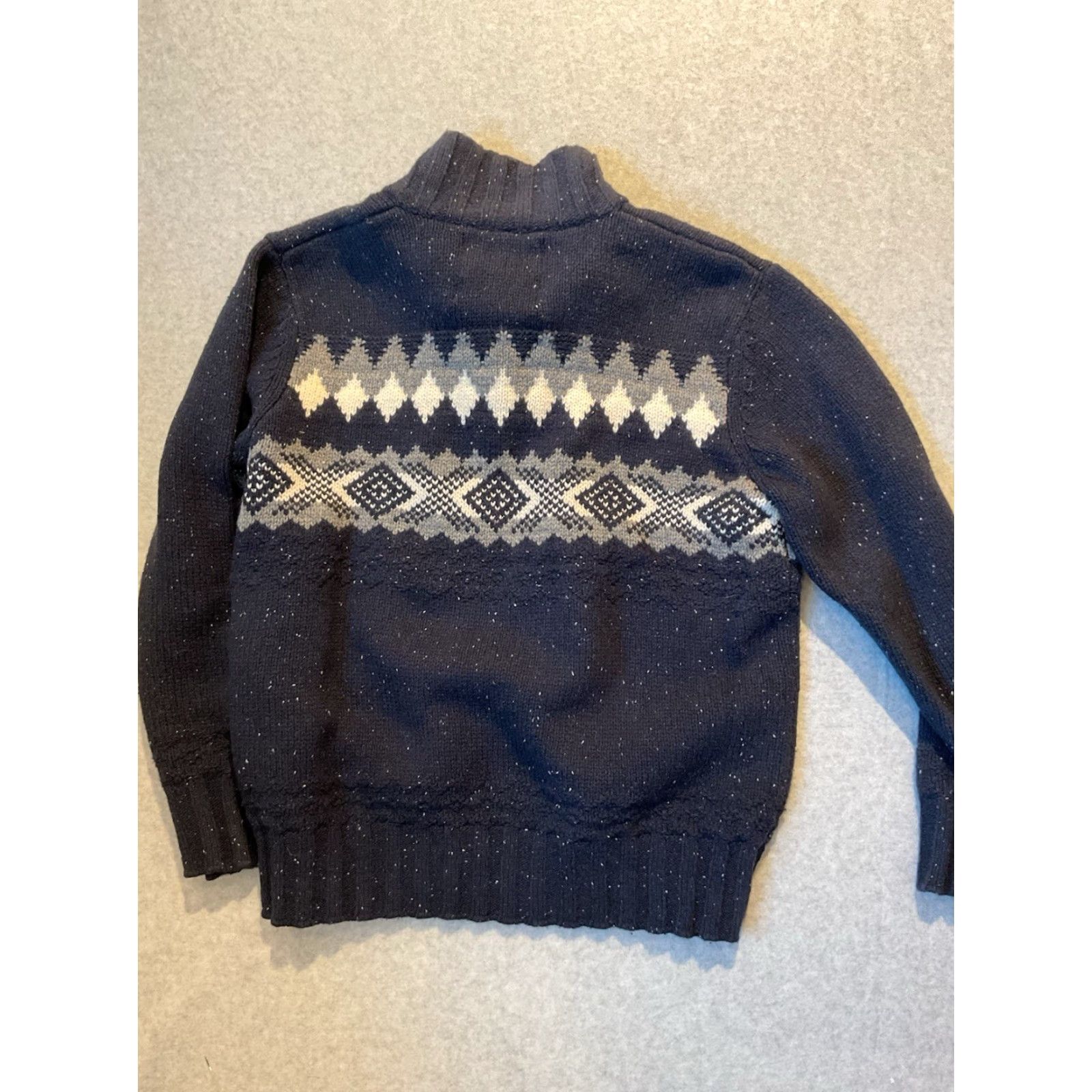VINTAGE Eddie Bauer Heritage Wool Nordic Sweater Men L Navy XL Dresswear / Casual / Holiday / Fair Isle Pullover - Chest 48 Length 29 Sleeve 27