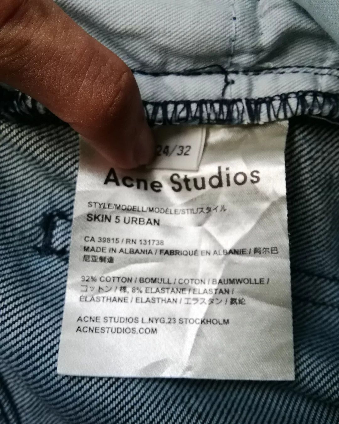 Acne Studios Acne Studios Skin 5 Jeans - Slim Fit - NWT Size 24" / US 00 / IT 34 - 7 Thumbnail