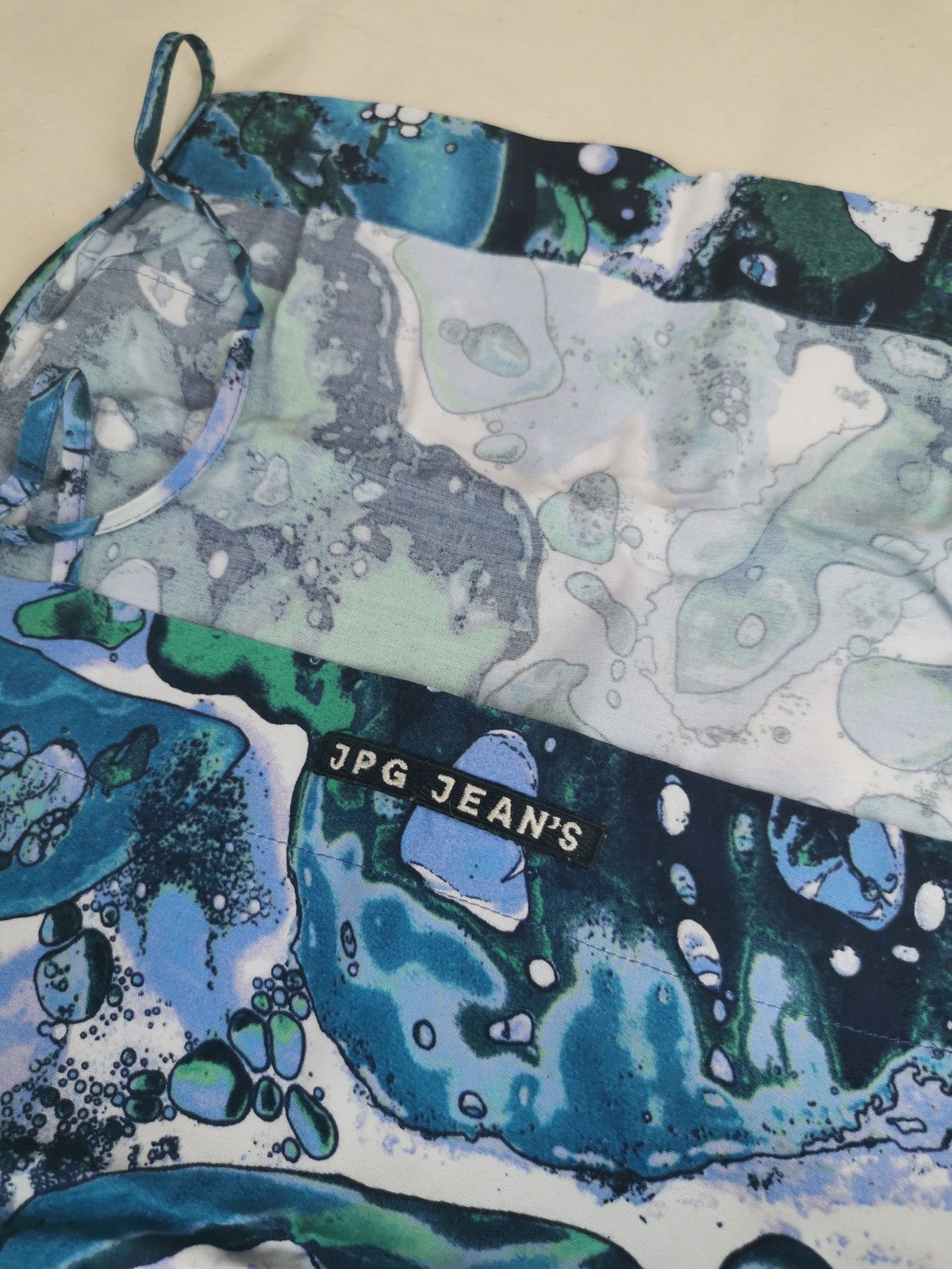 Jean Paul Gaultier SS2001 Jean Paul Gaultier Blue Bacteria Maxi Dress Vintage Size L / US 10 / IT 46 - 6 Thumbnail