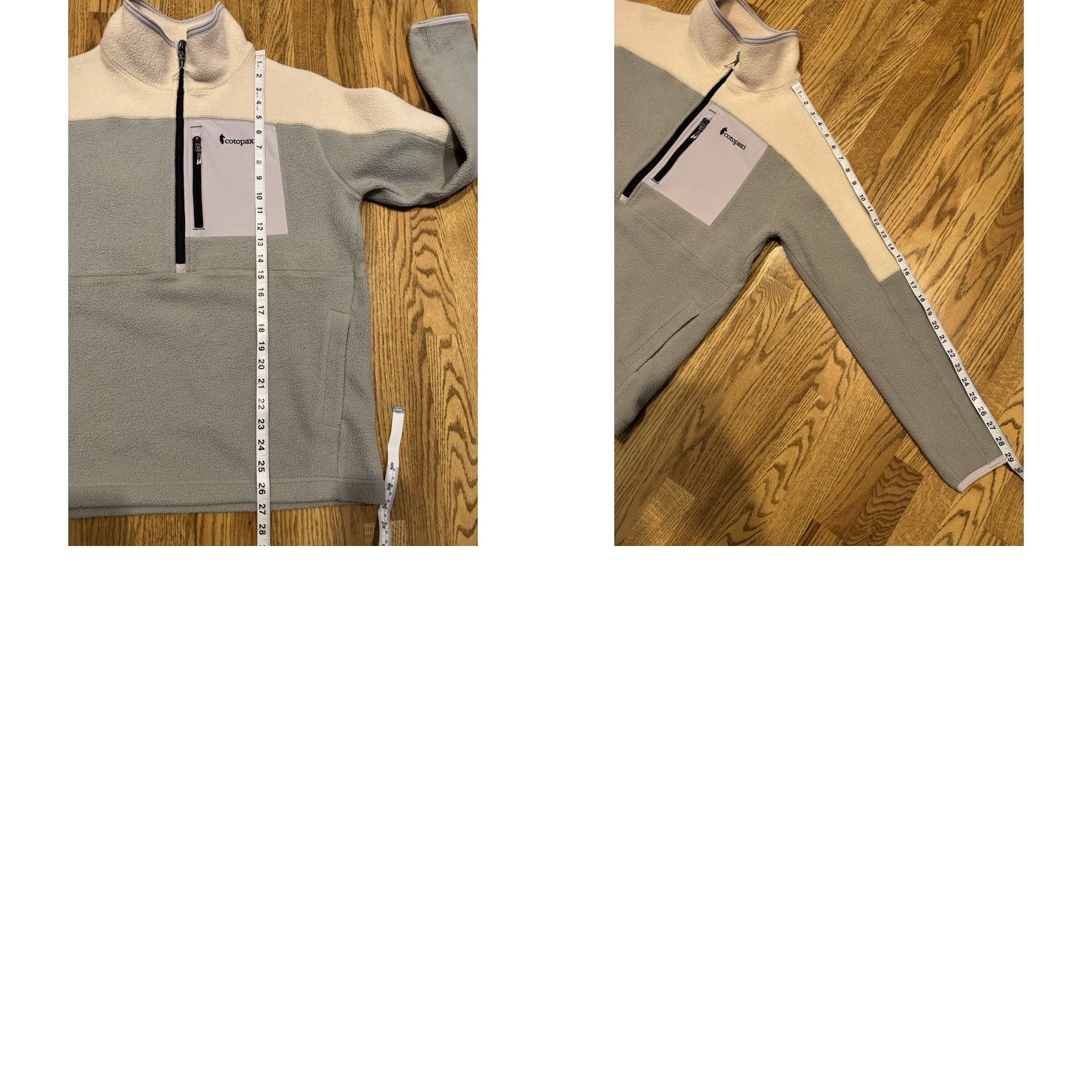 Cotopaxi Cotopaxi Abrazo Fleece Jacket Medium Green Cream 1/2 Zip Pullover Pockets Size M / US 6-8 / IT 42-44 - 8 Thumbnail
