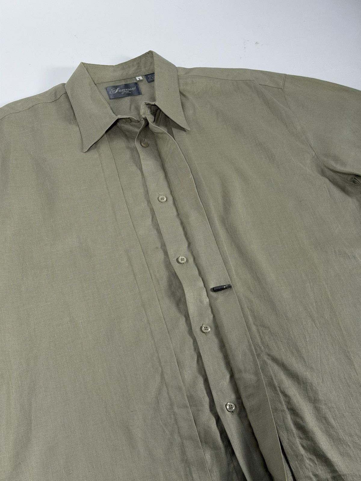 Vintage Successo UOMO By Phita Embroidered Linen Shirt Size US L / EU 52-54 / 3 - 3 Thumbnail