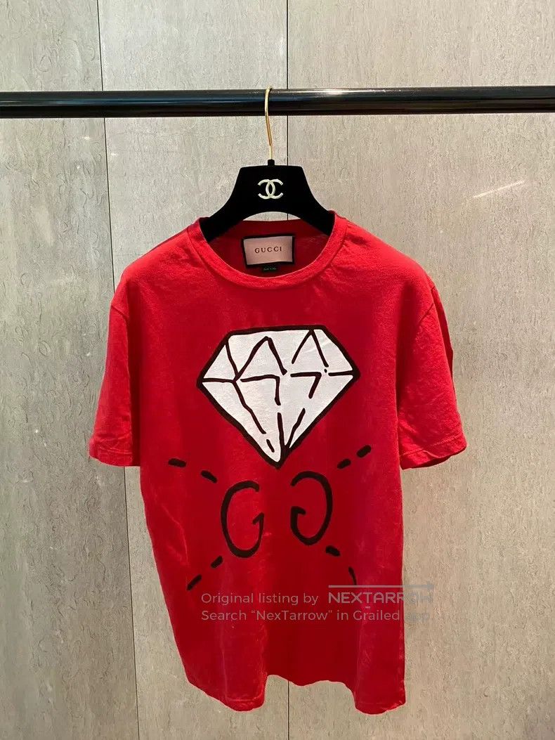 Gucci Gucci Red T-shirt Size US S / EU 44-46 / 1 - 1 Thumbnail