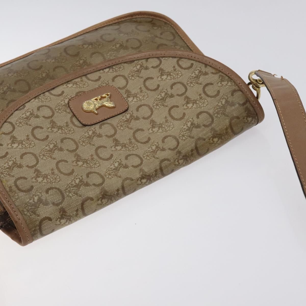 Celine CELINE C Sulky Shoulder Bag Coated Canvas Beige Gold Size ONE SIZE - 6 Thumbnail
