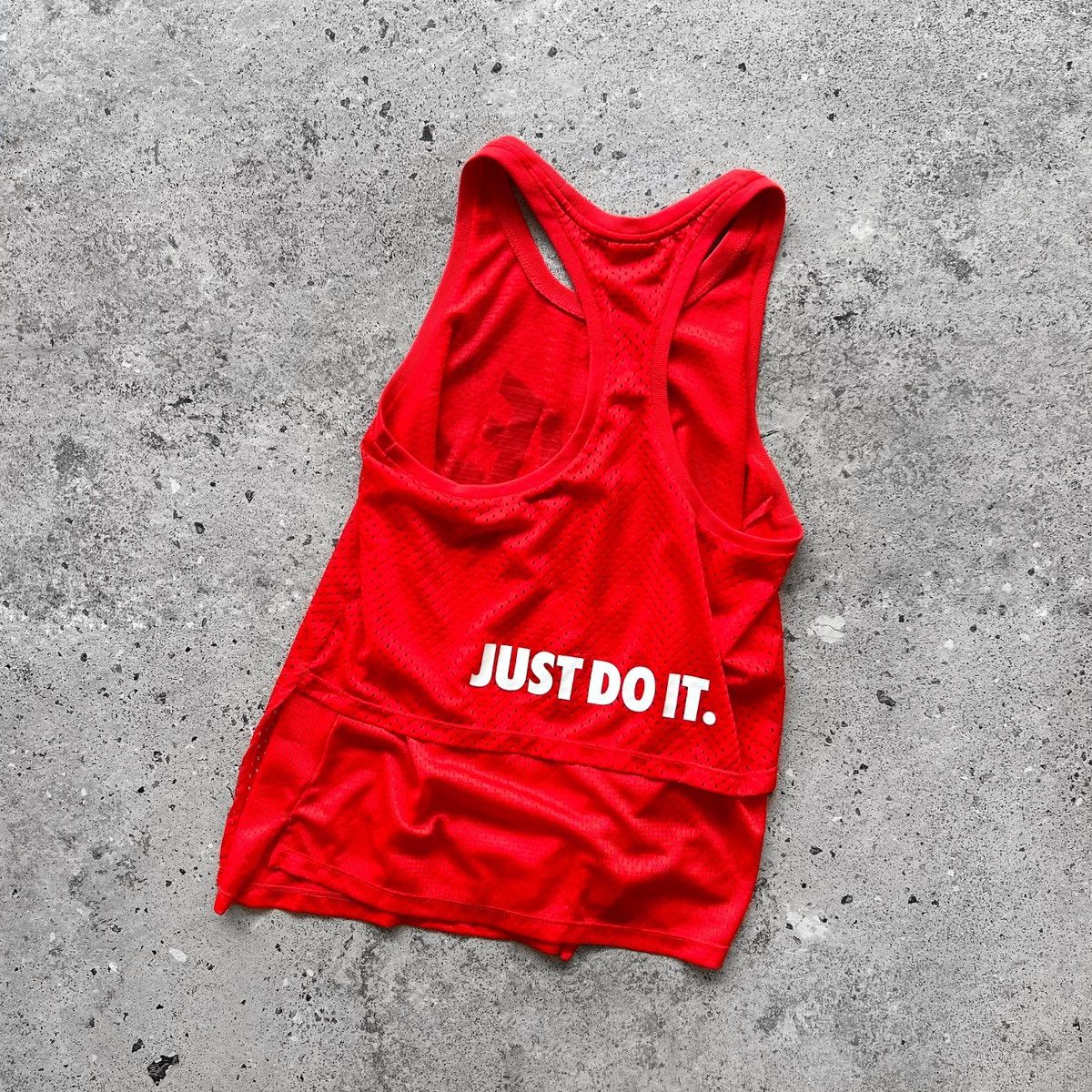 Nike Nike Womens Red Mesh Two Layer Active Sport Tank Top Size L / US 10 / IT 46 - 5 Thumbnail