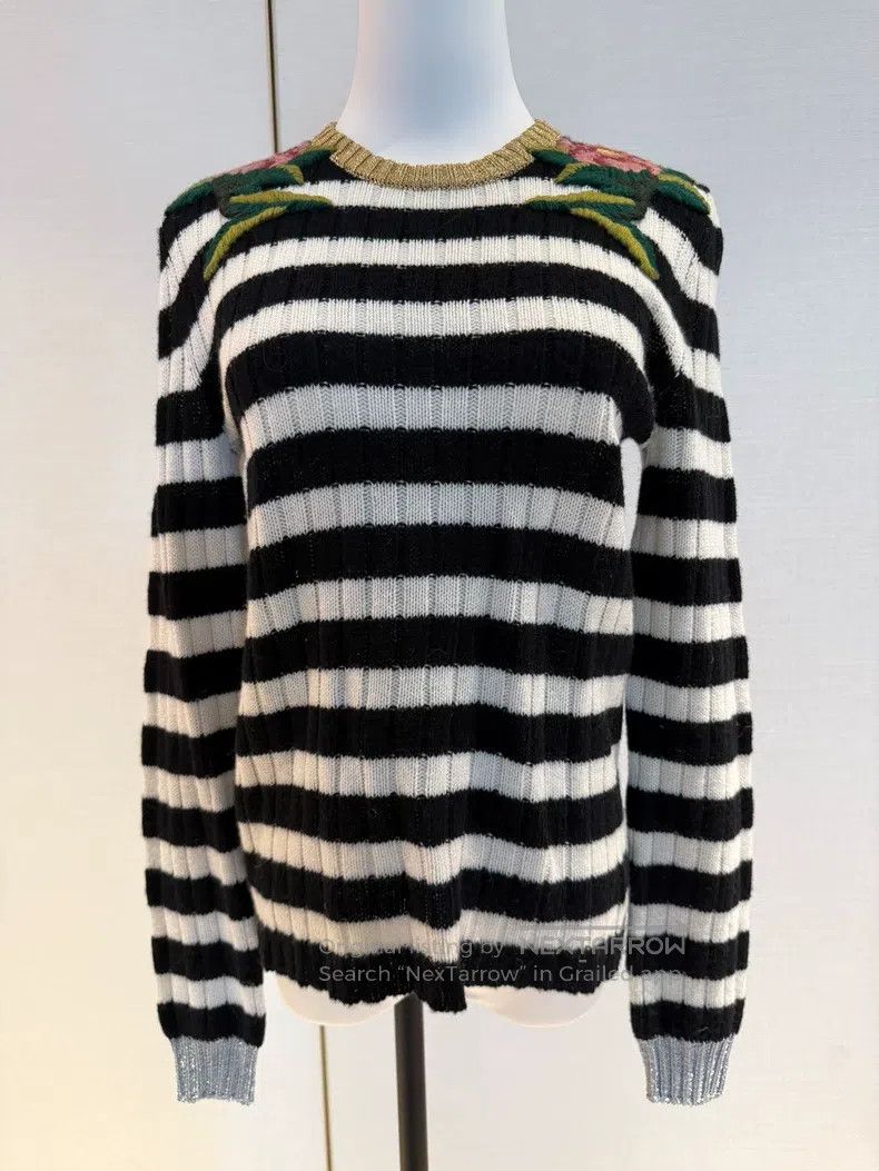 Gucci Gucci Black and white striped sweater Size S / US 4 / IT 40 - 1 Thumbnail