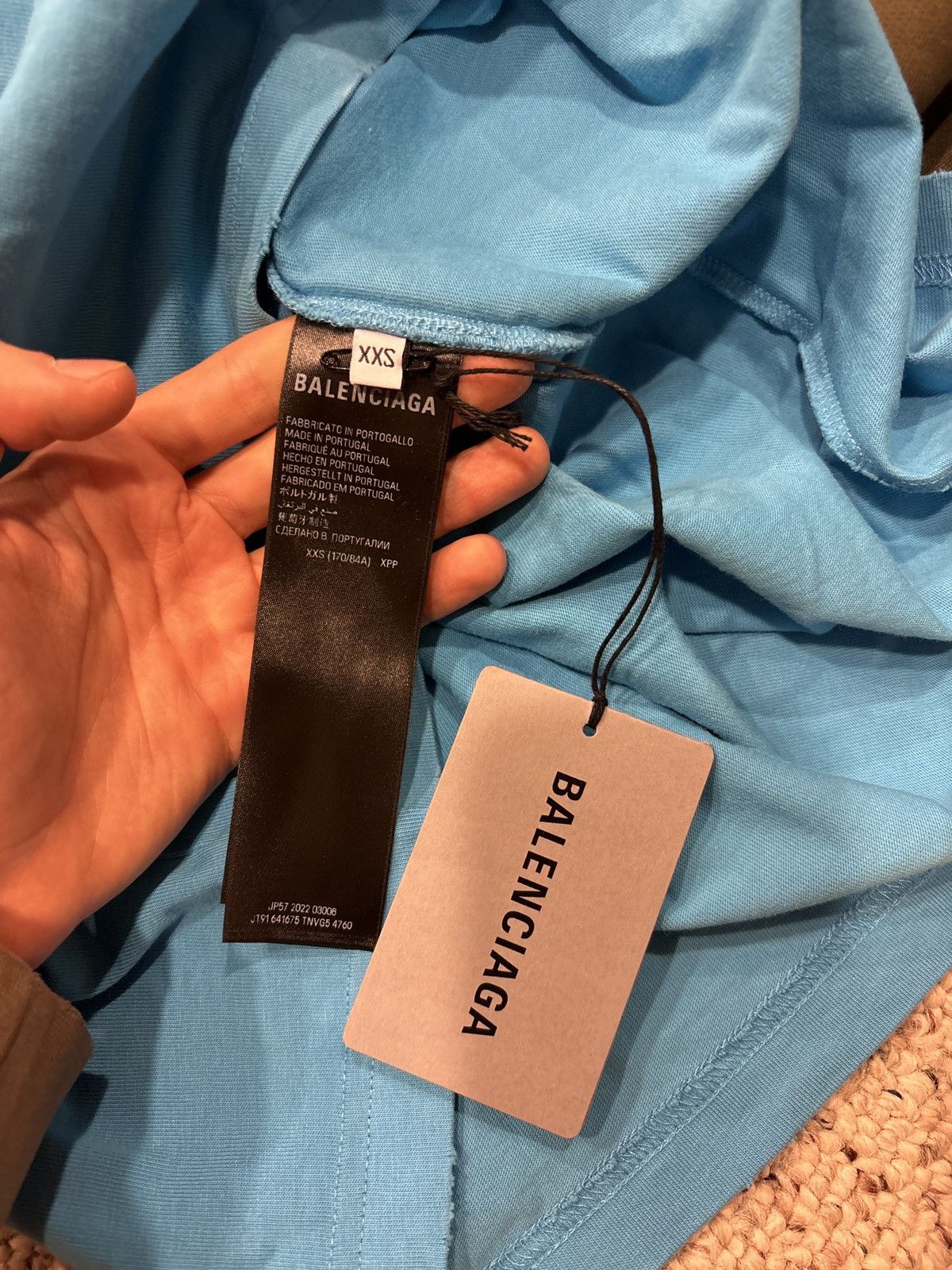 Balenciaga Balenciaga Blue Campaign Logo Tees Size US L / EU 52-54 / 3 - 5 Thumbnail