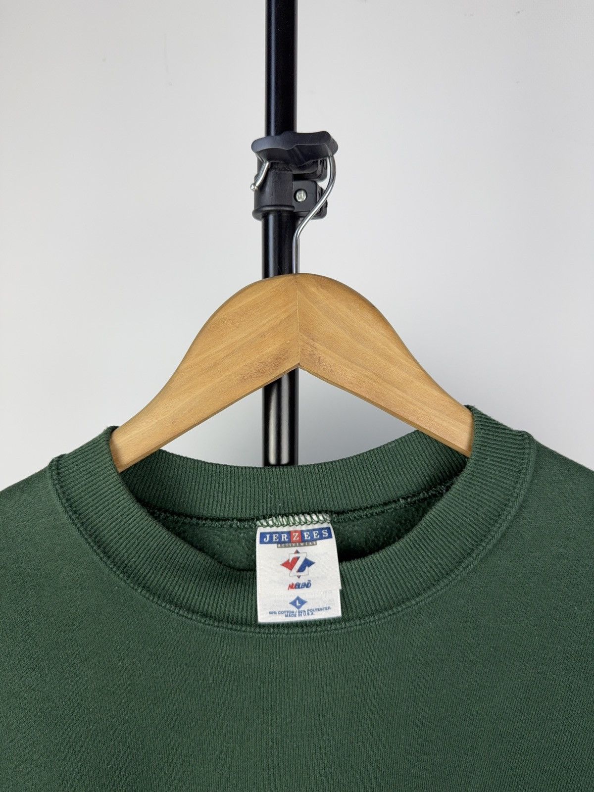 Jerzees × Vintage Vintage Jerzees USA Green Blank Sweatshirt Crewneck L Size US L / EU 52-54 / 3 - 4 Thumbnail