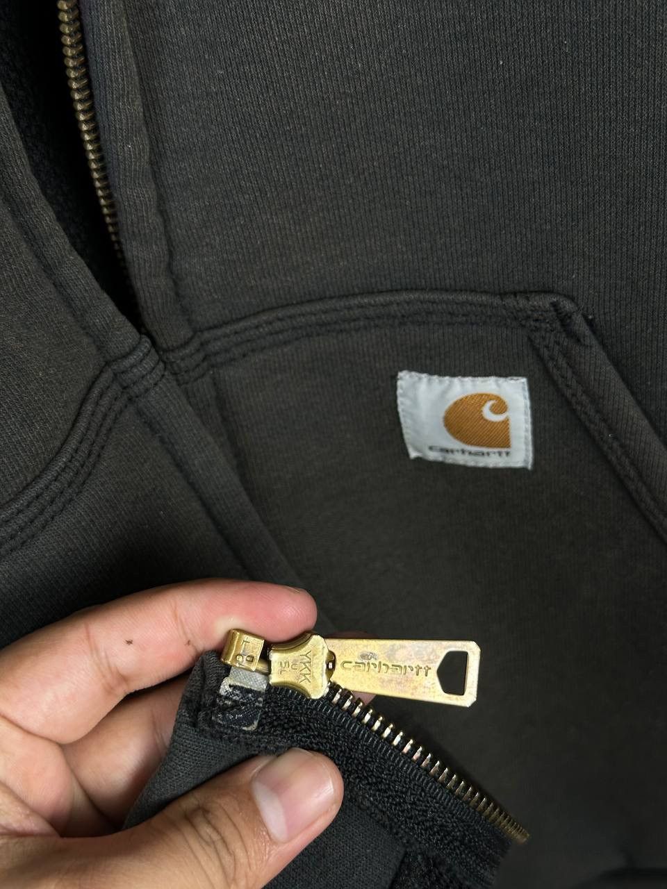 Carhartt × Vintage Sun Faded Carhartt RD Thermal Line Hoodie (Pit 24.5) Size US M / EU 48-50 / 2 - 7 Thumbnail