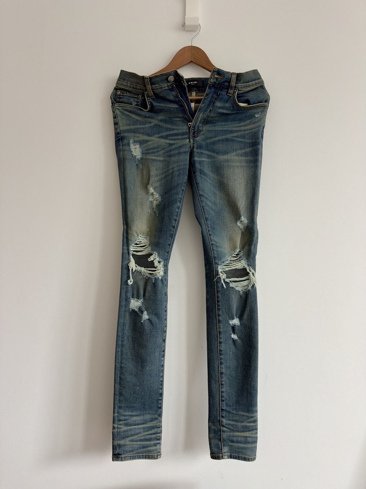 Amiri AMIRI Distressed Skinny Jeans - Mens US 29 Size US 29 - 1 Thumbnail