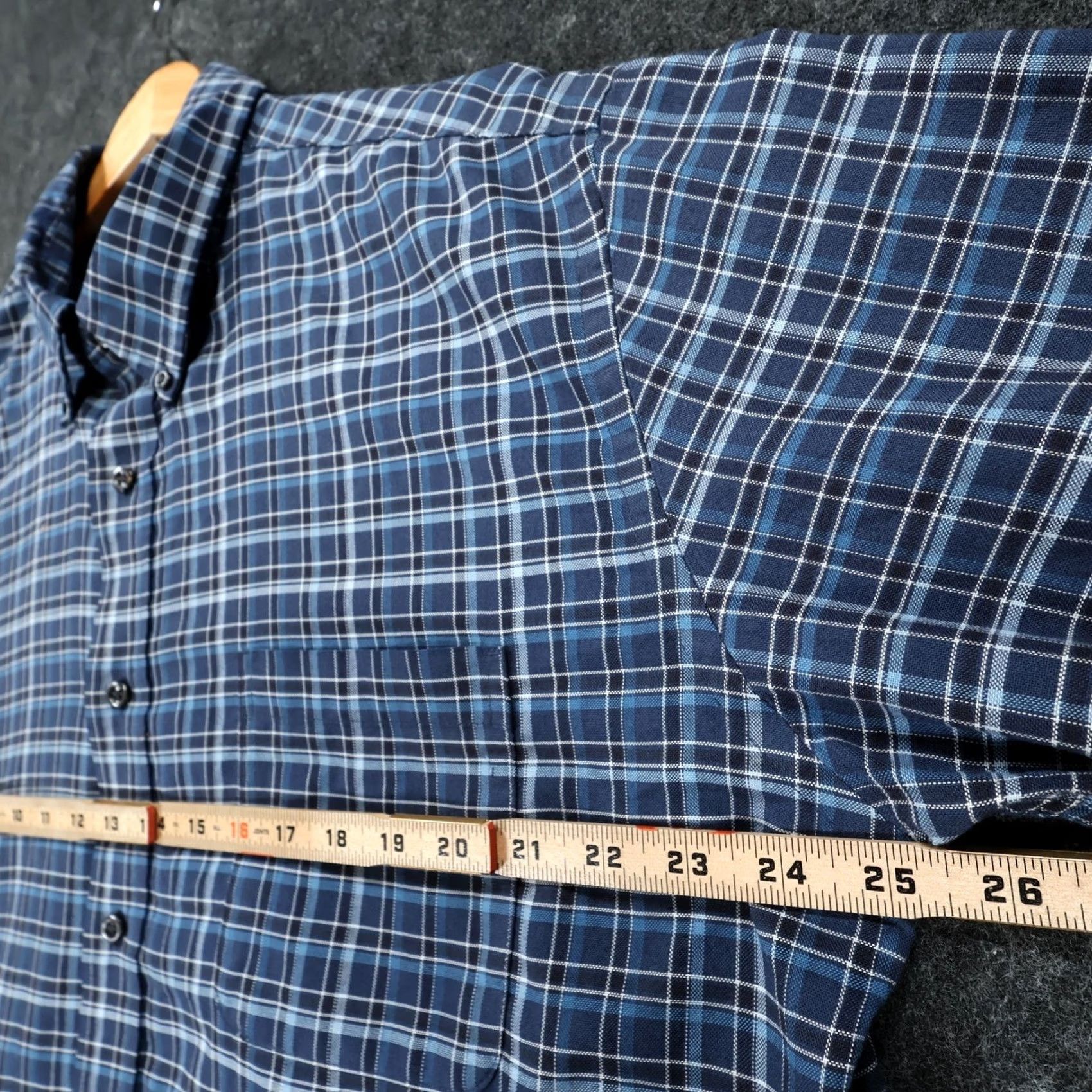 Vintage St. John's Bay Shirt Mens XL Blue Plaid Long Sleeve Button Up Iron Free Size US XL / EU 56 / 4 - 3 Thumbnail