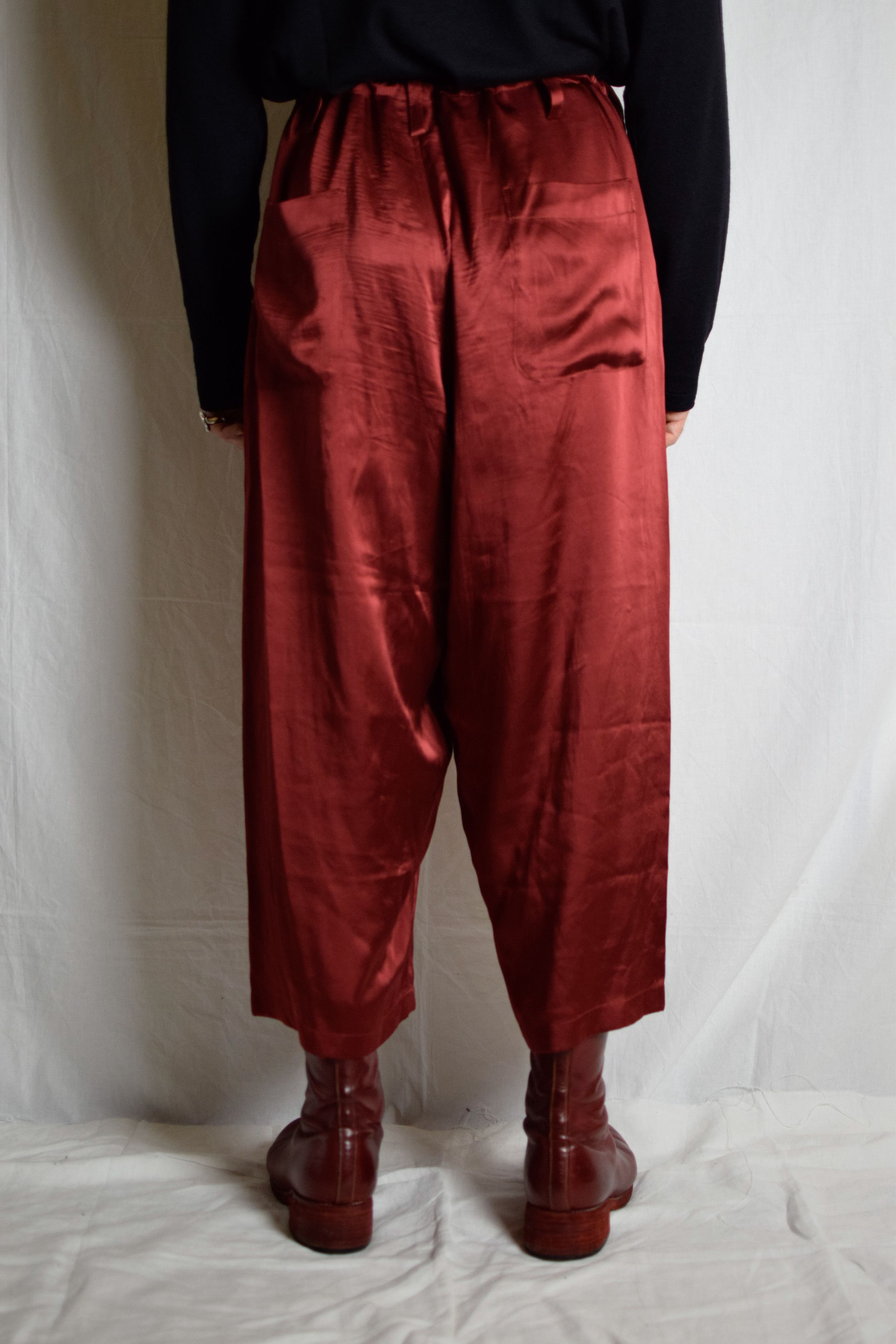 Yohji Yamamoto YYPH AW12 Red Silk Pants - HD-P29-406 Size US 34 / EU 50 - 6 Thumbnail