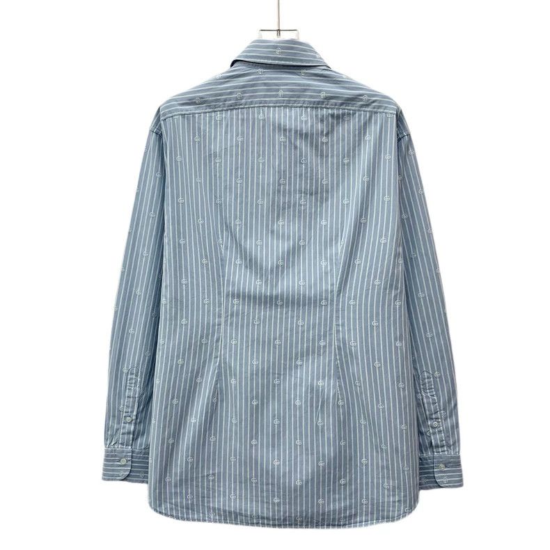 Gucci Gucci Light blue striped logo jacquad cotton lapel single- Size M / US 6-8 / IT 42-44 - 2 Thumbnail