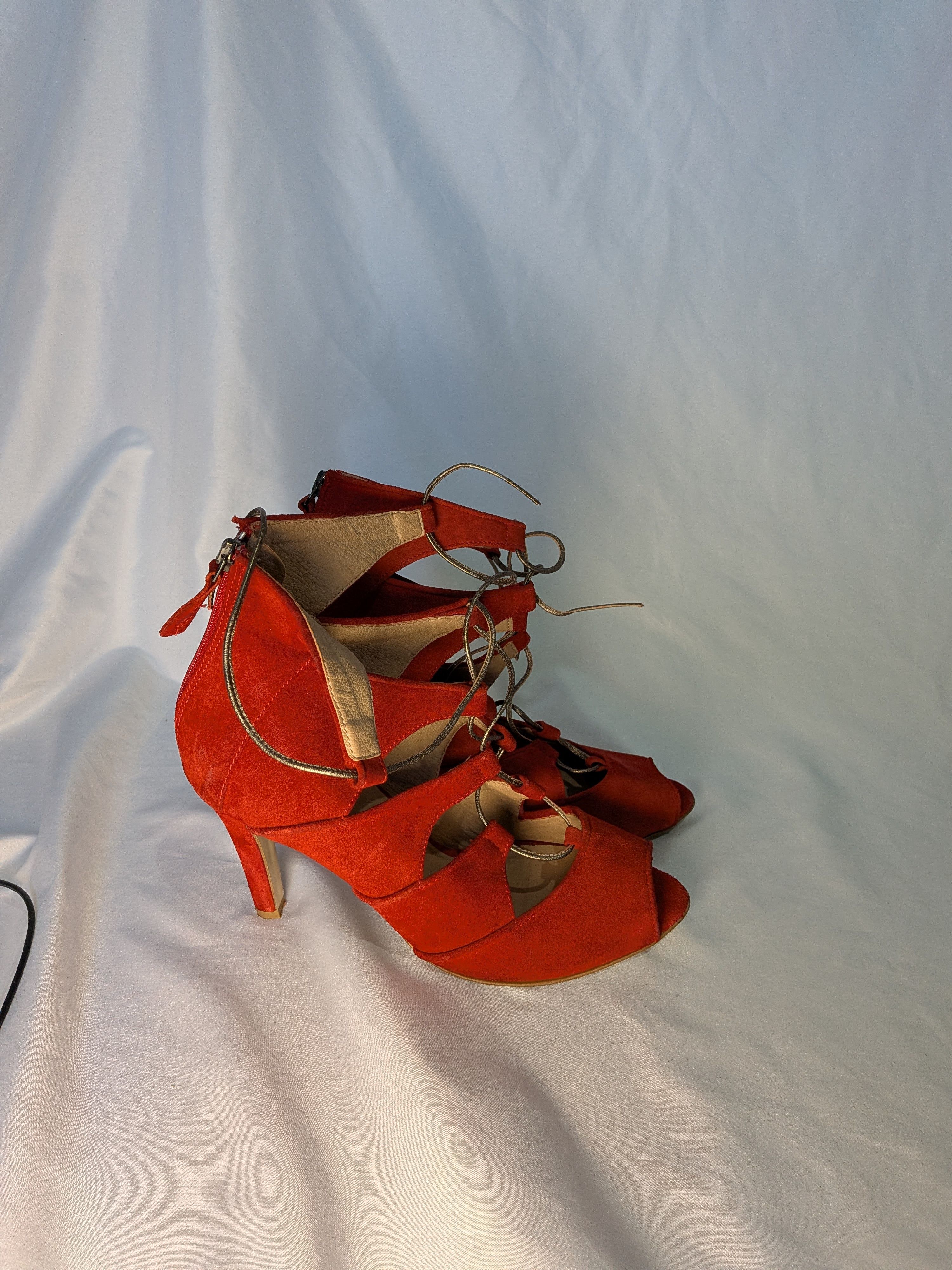 Versace Versace 19V69 Italia Red Suede Heels Pumps Size 40 Us 9 Size US 10 / IT 40 - 5 Thumbnail