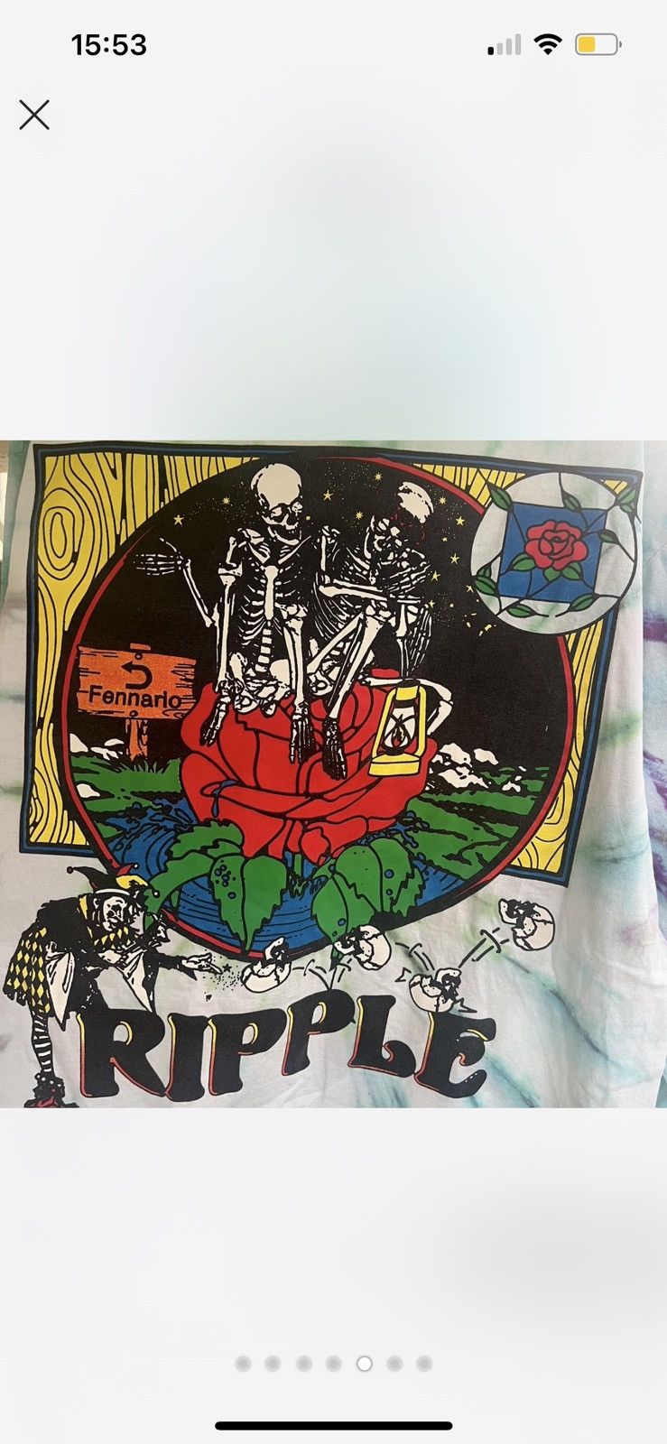 Grateful Dead × Online Ceramics Online Ceramics Tie Dye Long Sleeve Ripple Dead Lot Tee Size US L / EU 52-54 / 3 - 5 Thumbnail