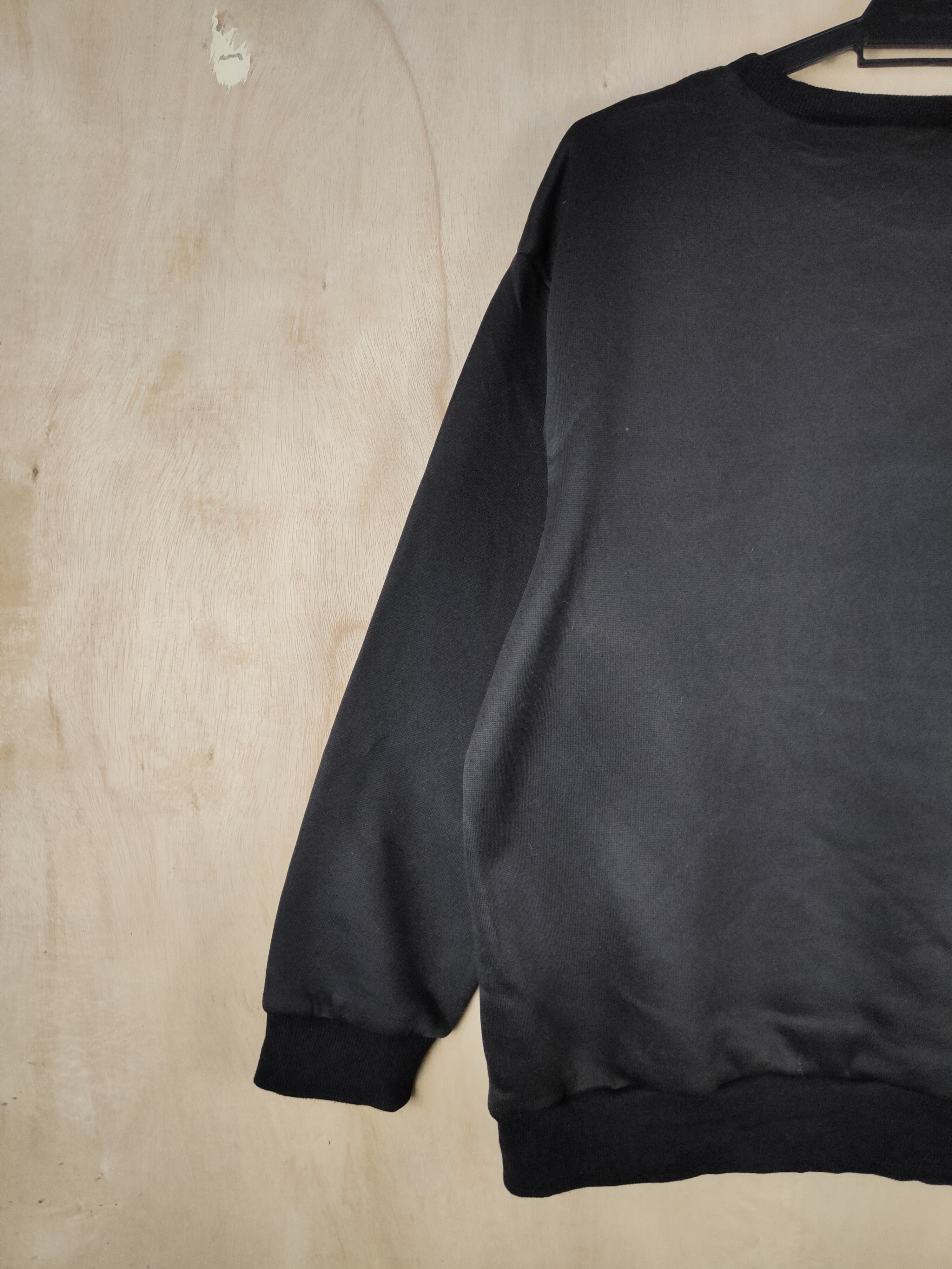 Japanese Brand × Vintage Shein Black Sweatshirts #S2557 Size US L / EU 52-54 / 3 - 10 Thumbnail