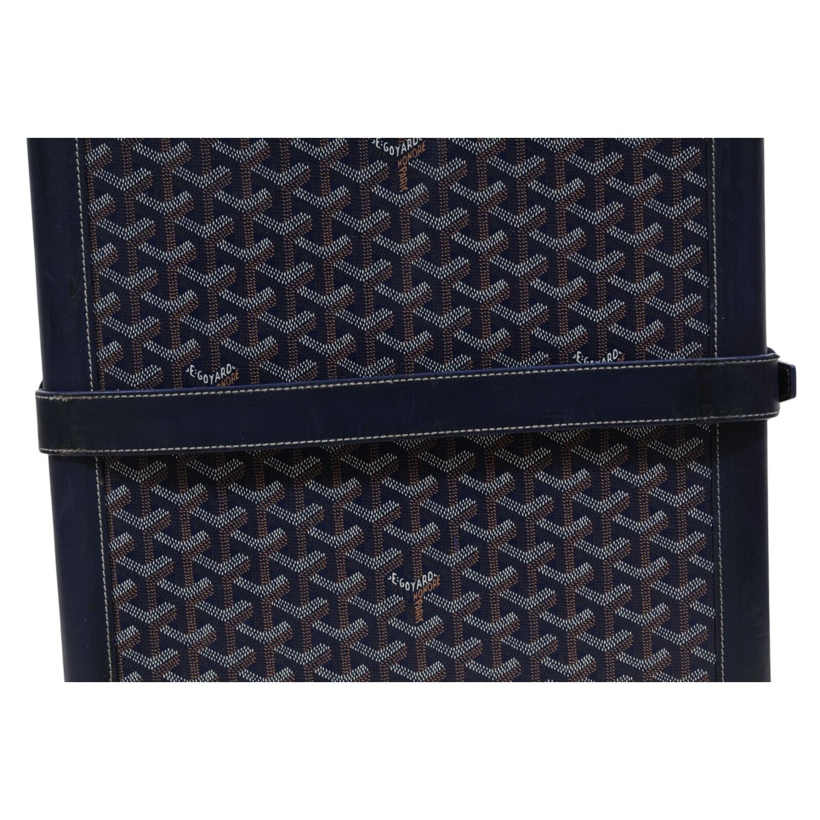 Goyard Navy Blue Coated Canvas Bourget Trolley PM Rolling - 02538 Size ONE SIZE - 11 Thumbnail
