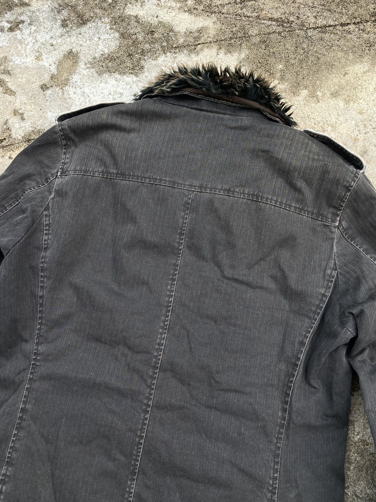 Le Grande Bleu (L.G.B.) Japanese 2000s FurJacket Vkei By Smithsamericana Size US M / EU 48-50 / 2 - 6 Thumbnail