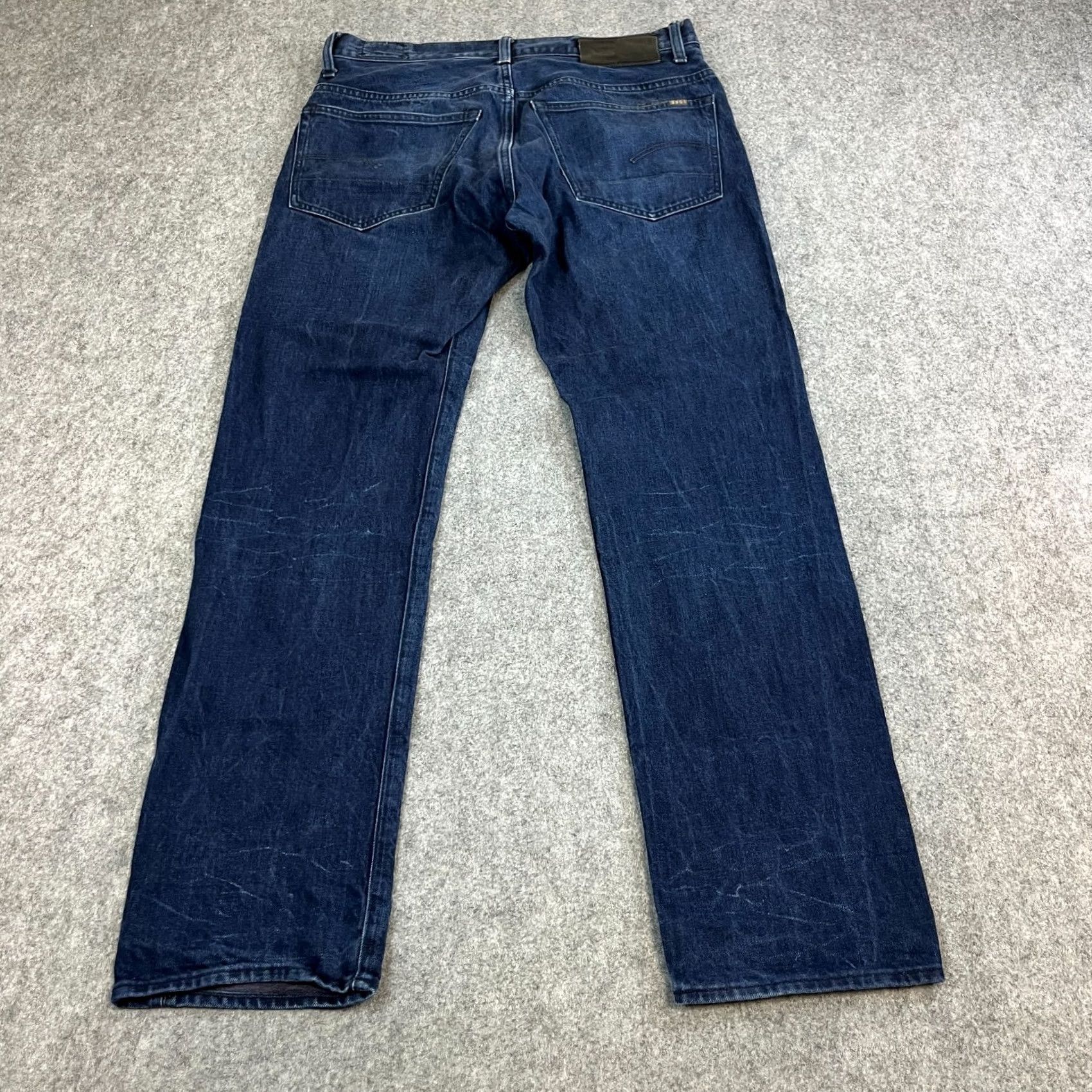 G-Star G-Star Mens Jeans Regular Straight 34 Dark Wash Blue 100% Cotton Button Fly Size US 34 / EU 50 - 2 Thumbnail