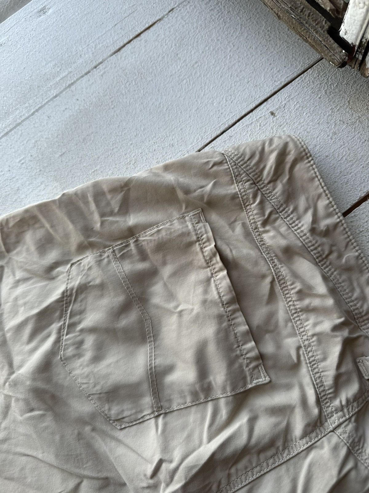 Armani 🚨 Armani Regular LUXURY OLD MONEY relax BEIGE Womens Size 29" - 4 Thumbnail