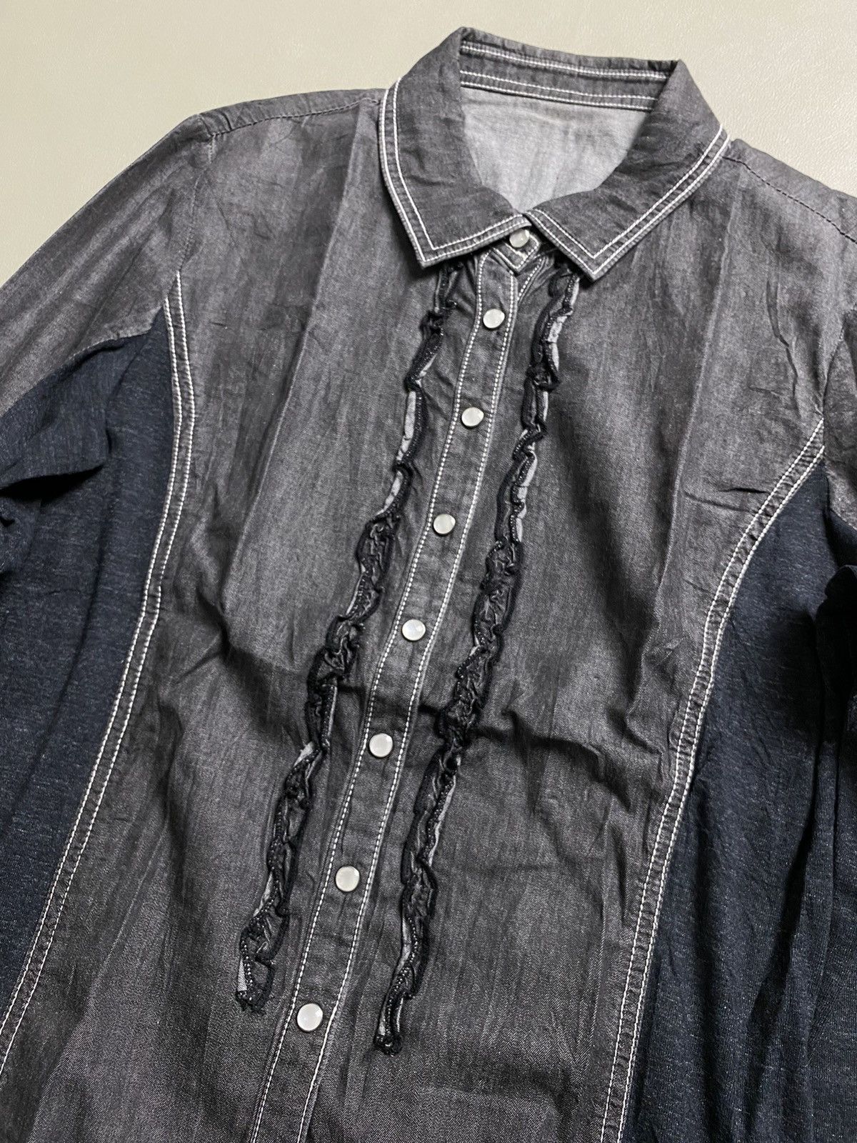 Issey Miyake × Japanese Brand × Yohji Yamamoto Undefined Nuovo Hybrid Button Shirt Size US M / EU 48-50 / 2 - 2 Thumbnail