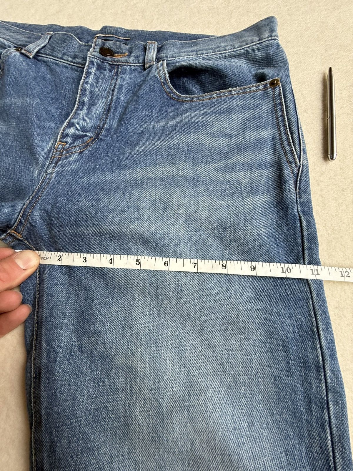 Saint Laurent Paris SS18 Saint Laurent logo script denim jeans 31 grail D02 Size US 31 - 8 Thumbnail