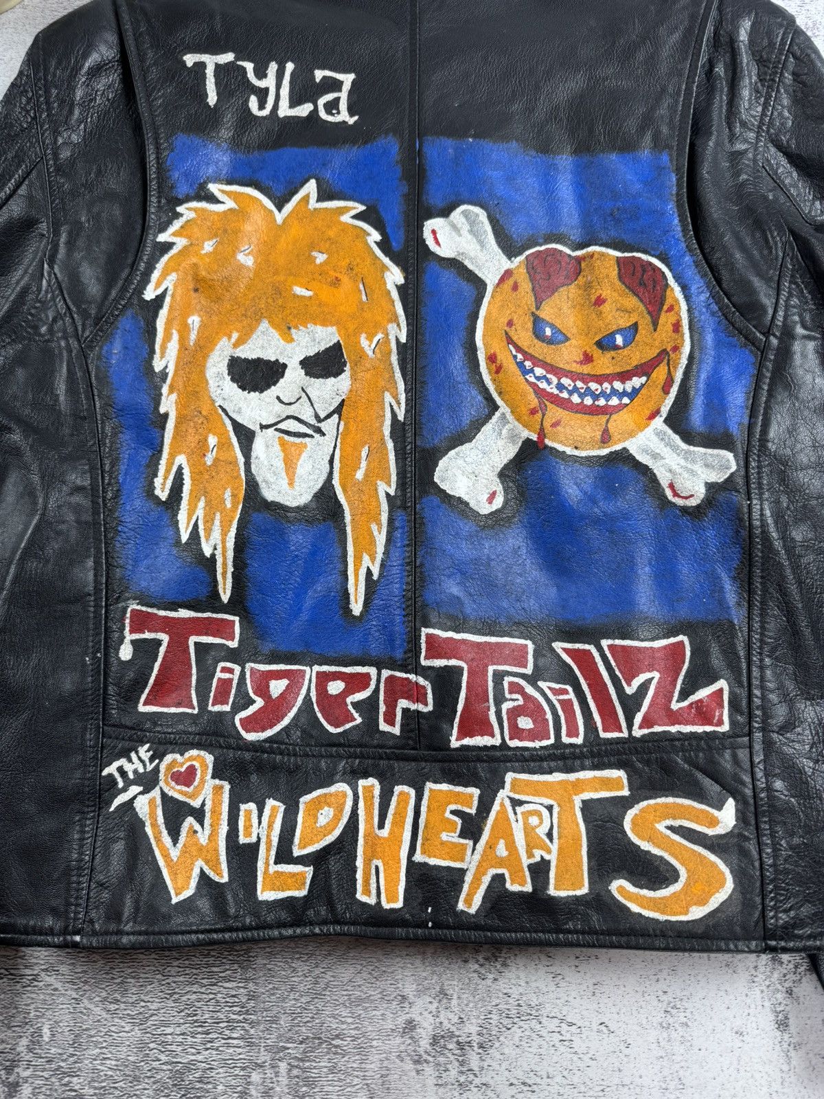 Genuine Leather Tyla Tiger Tailz Wildhearts Punk Real Racing Custom Jacket Size US M / EU 48-50 / 2 - 10 Thumbnail