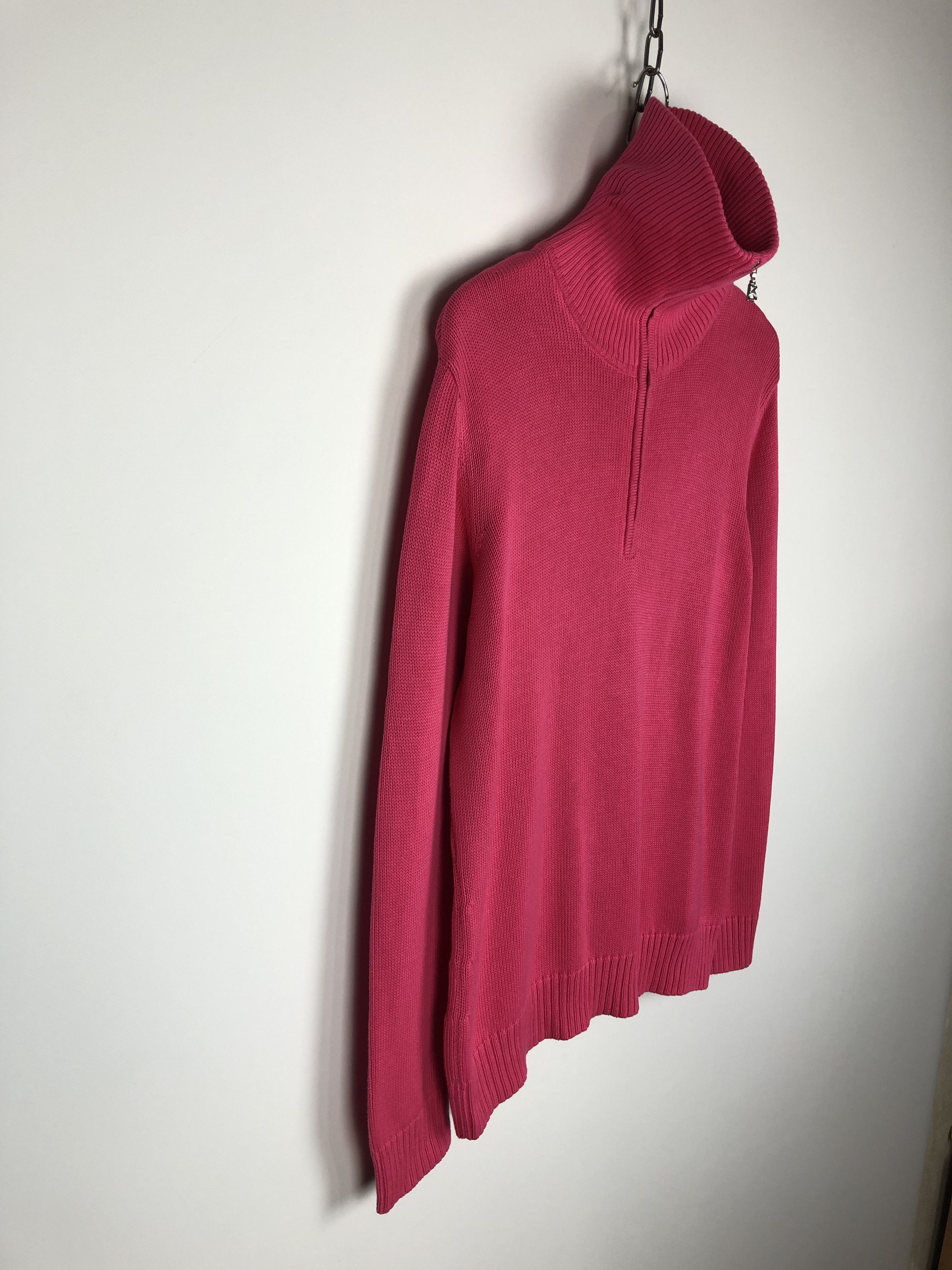 Bogner Bogner Knit Sweater 1/4 Zip Pullover Pink size US 16 Size XXL / US 16-18 / IT 52-54 - 5 Thumbnail