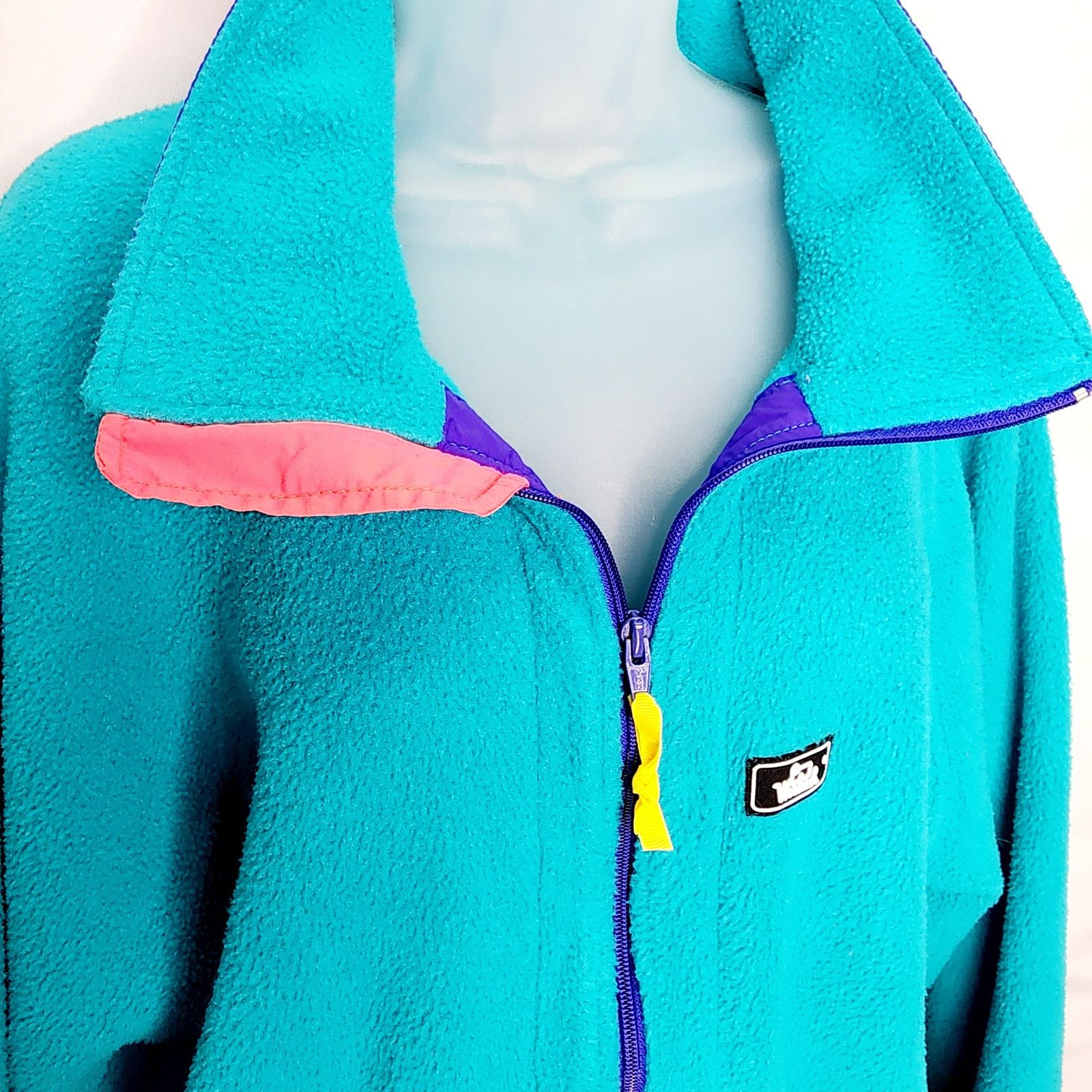 Other Vintage Woolrich Teal Zipper Front Long Sleeve Fleece Size L / US 10 / IT 46 - 8 Thumbnail