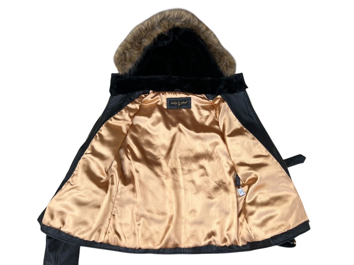 Leather Baby Phat Nappa Leather Jacket Hoodie Size L / US 10 / IT 46 - 13 Thumbnail