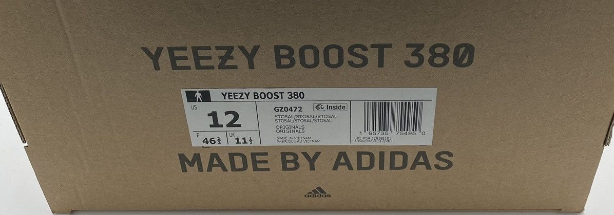 Yeezy Adidas Yeezy Boost 380 Stone Salt Size US 12 / EU 45 - 5 Thumbnail