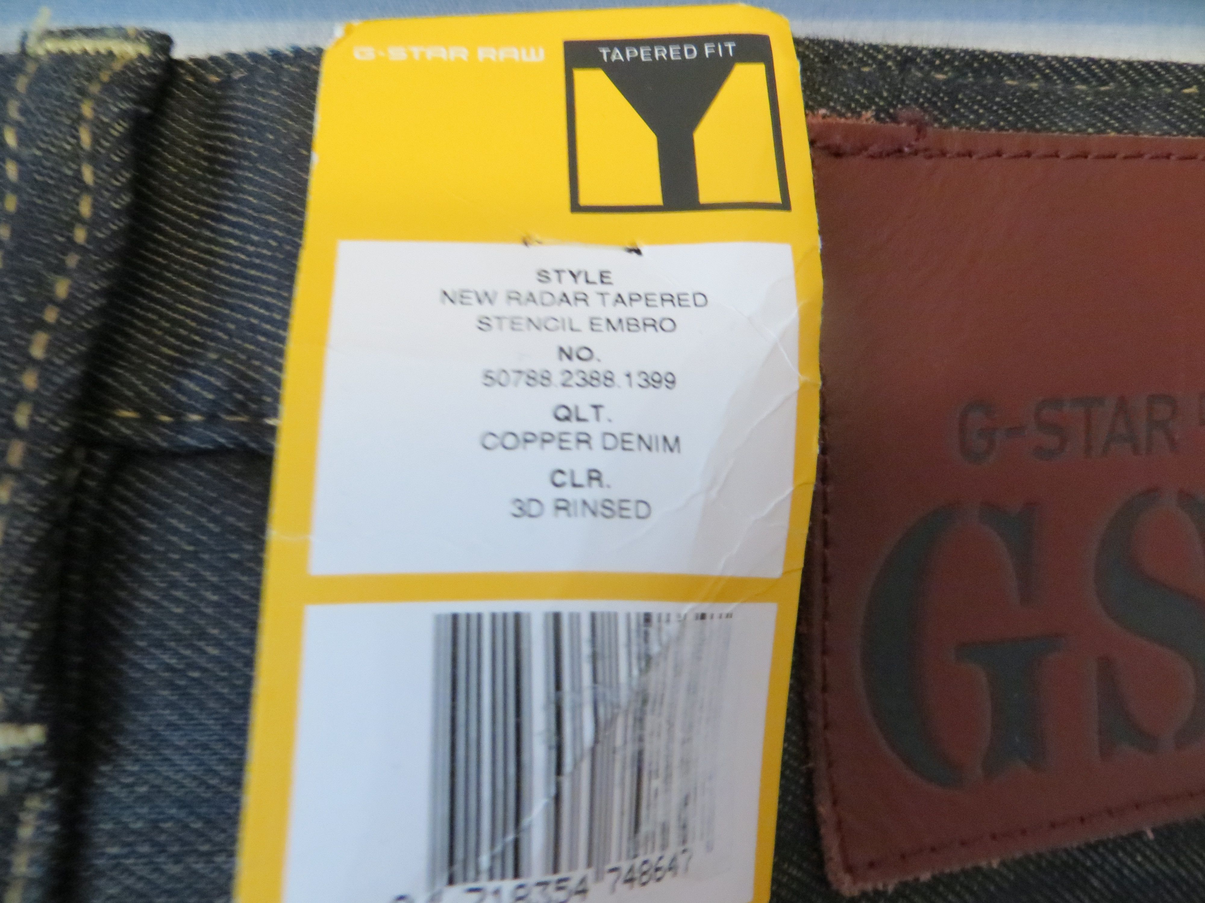G-Star NEW RADAR STENCIL EMBRO JEANS 29 X 32 Size US 29 - 6 Thumbnail