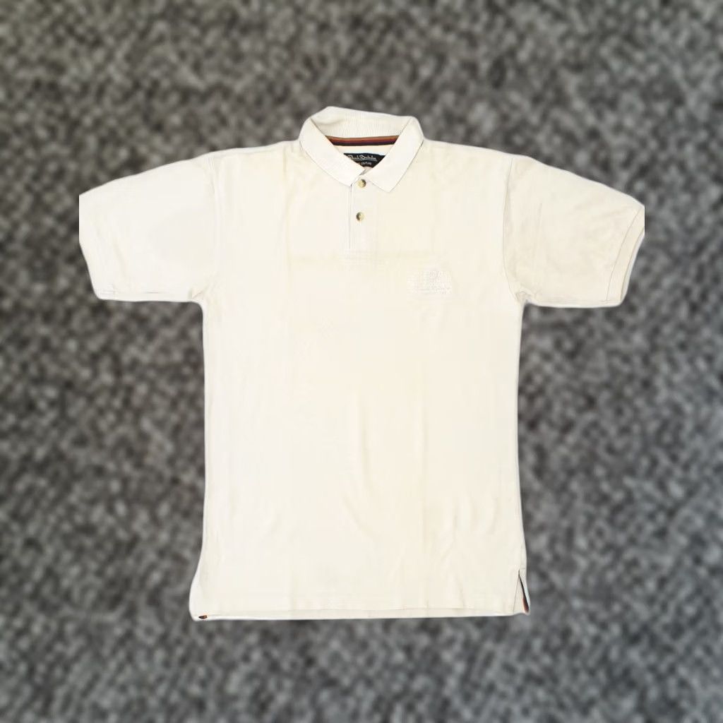 Vintage RENATO BALESTRA Mens Polo Shirt Large Beige Cotton Size US L / EU 52-54 / 3 - 1 Thumbnail
