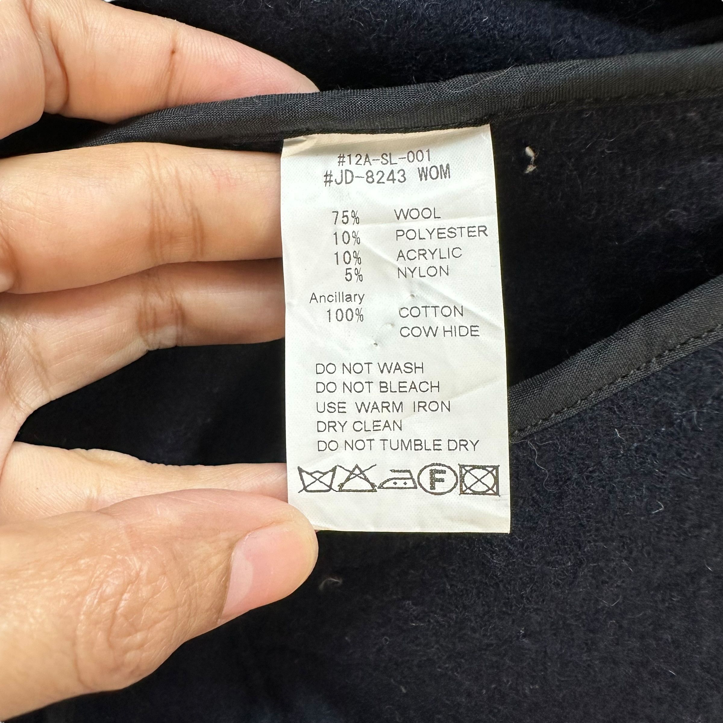 Danton Danton Wool Coat Jacket #A2-0047 Size XS / US 0-2 / IT 36-38 - 9 Thumbnail