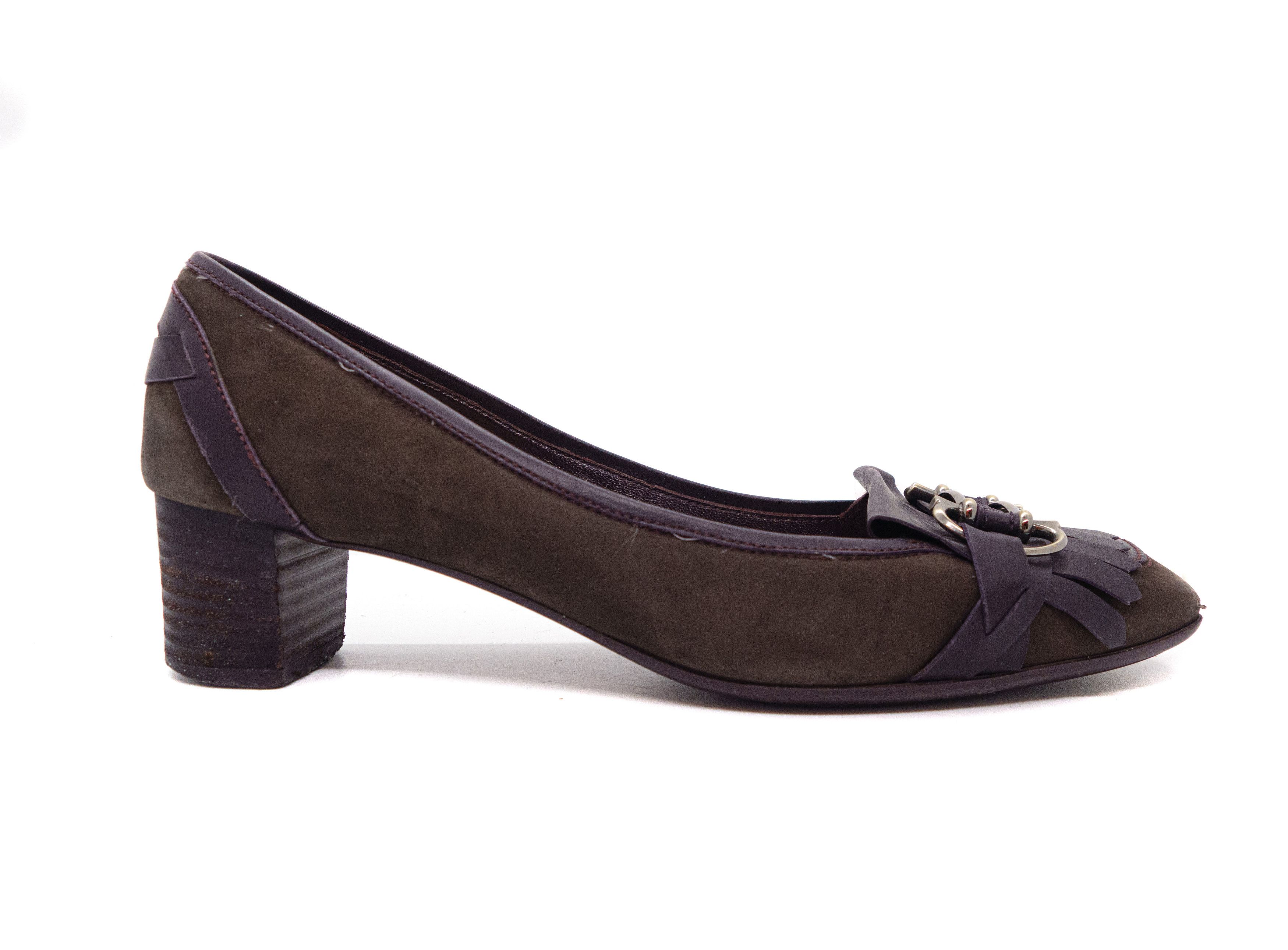 Horsebit Leather Suede Shoes